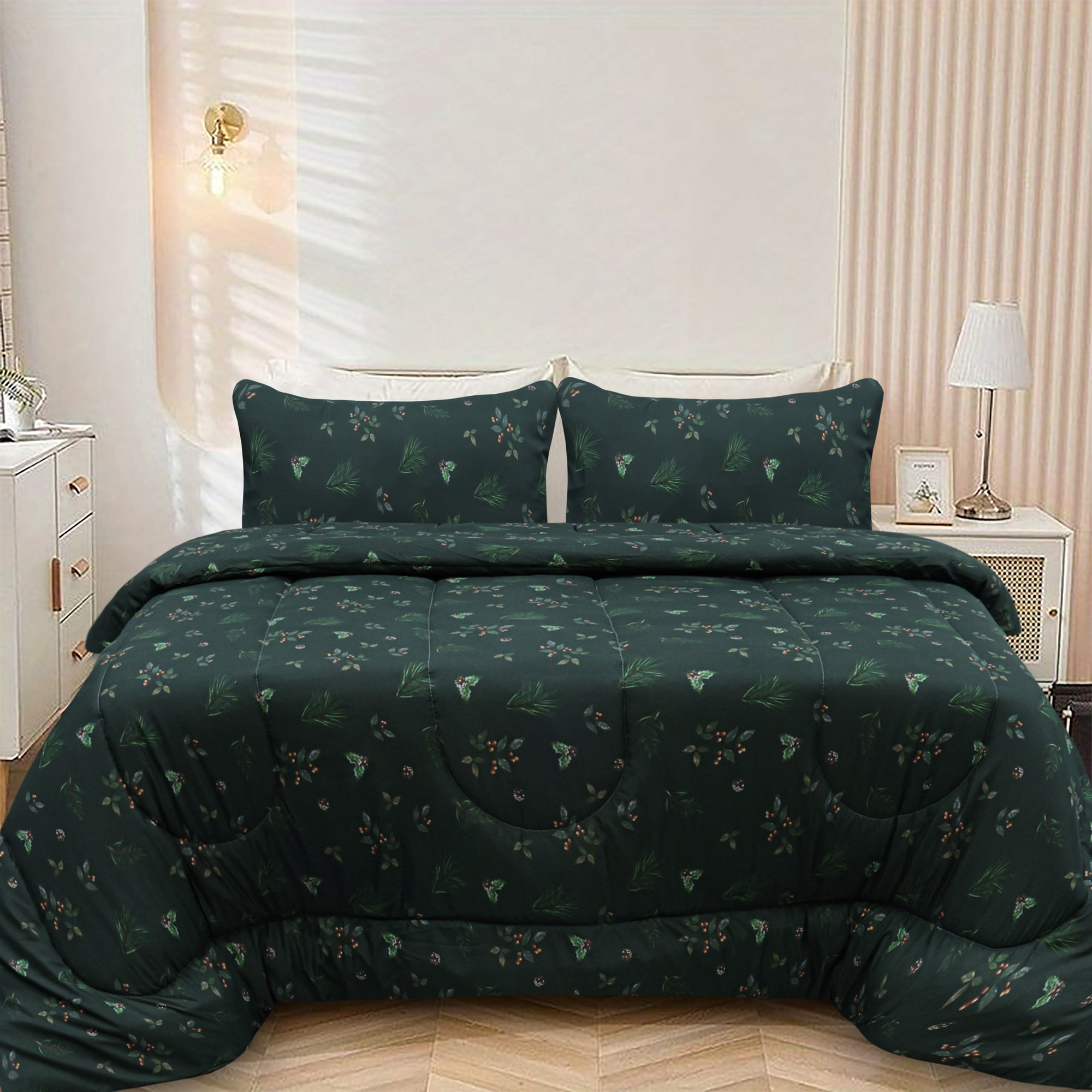 Emberald green 3 Piece Comforter Set