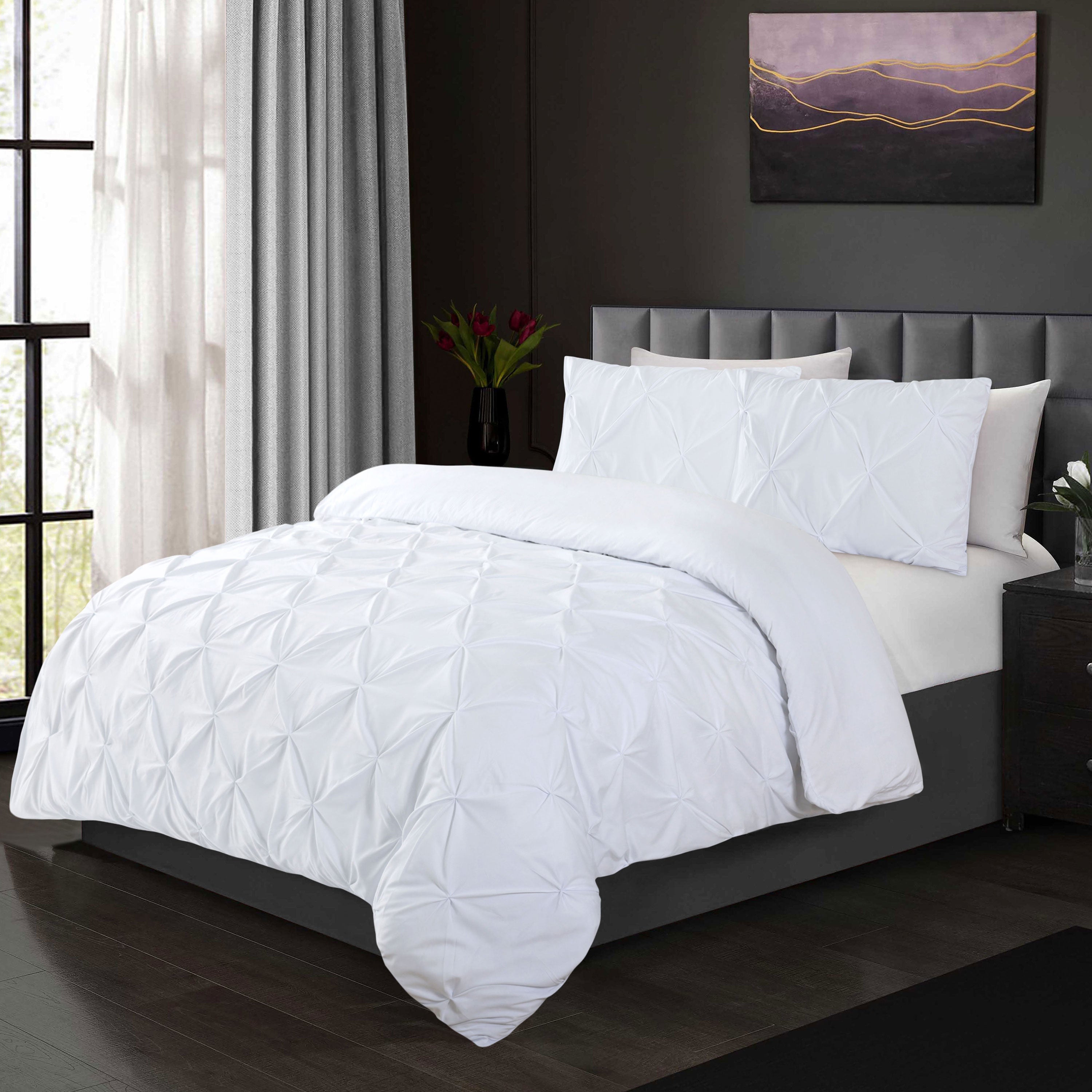 Pintuck Duvet Set (White)