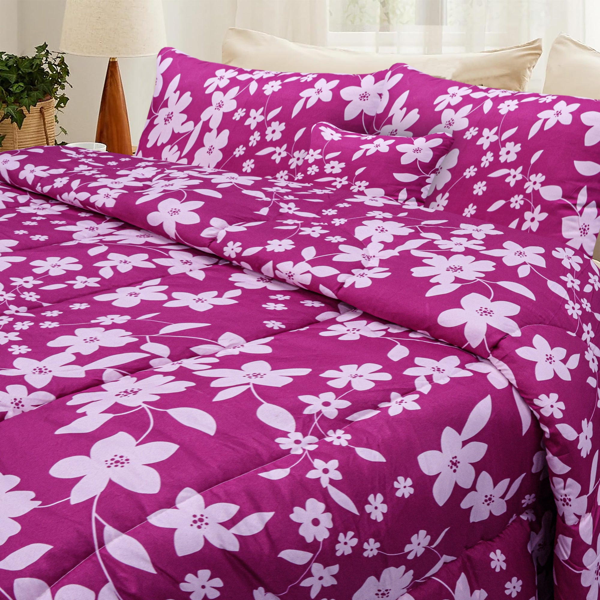 Abosbeet floral 3 Piece Comforter Set