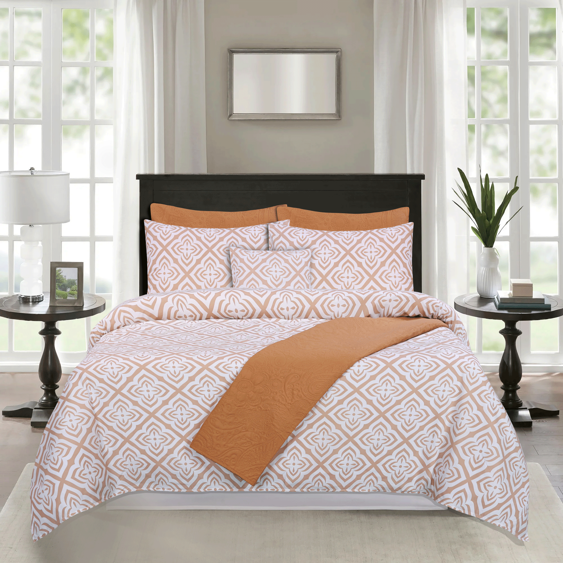 Morocco Microfiber 5Pcs Complete Bedding Set