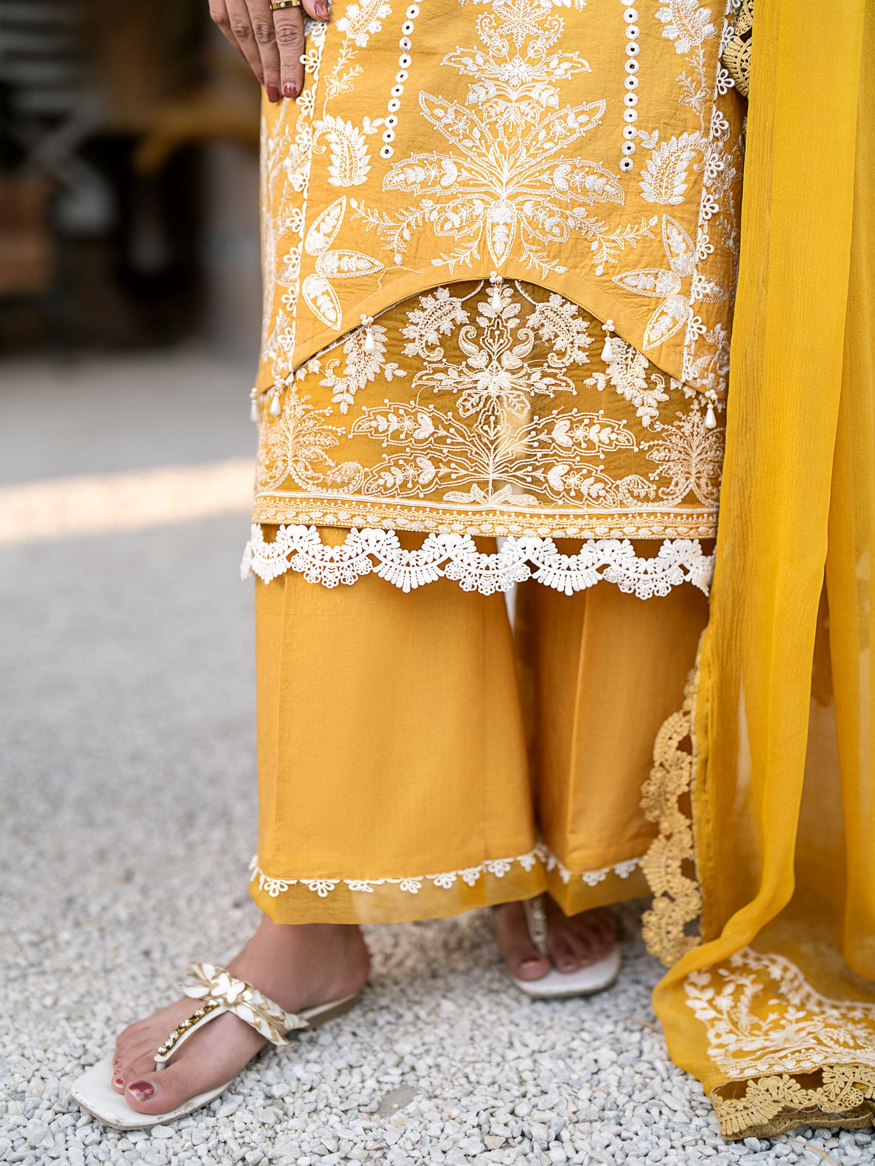 Marigold 3 Piece Embroidered Lawn Stitched Suit.Order now