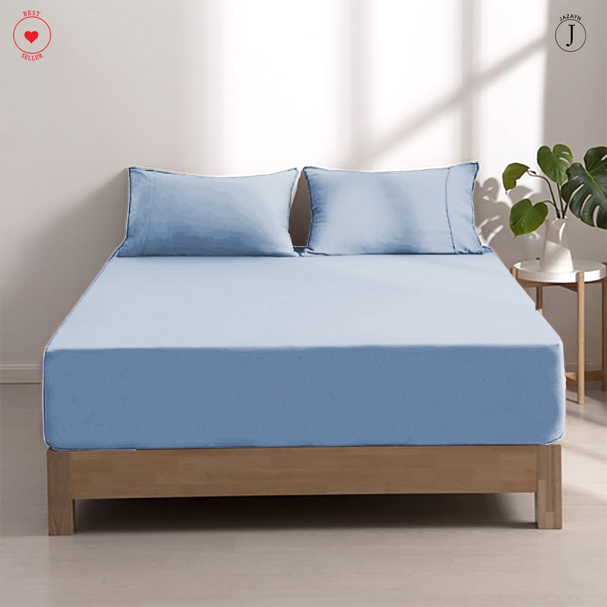 Sky Blue Waterproof Mattress Protector Cover