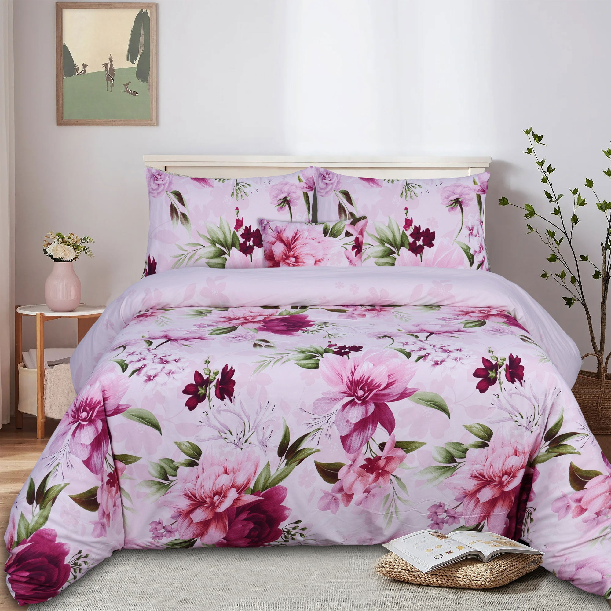 Fiona Microfiber Printed Duvet Cover Set