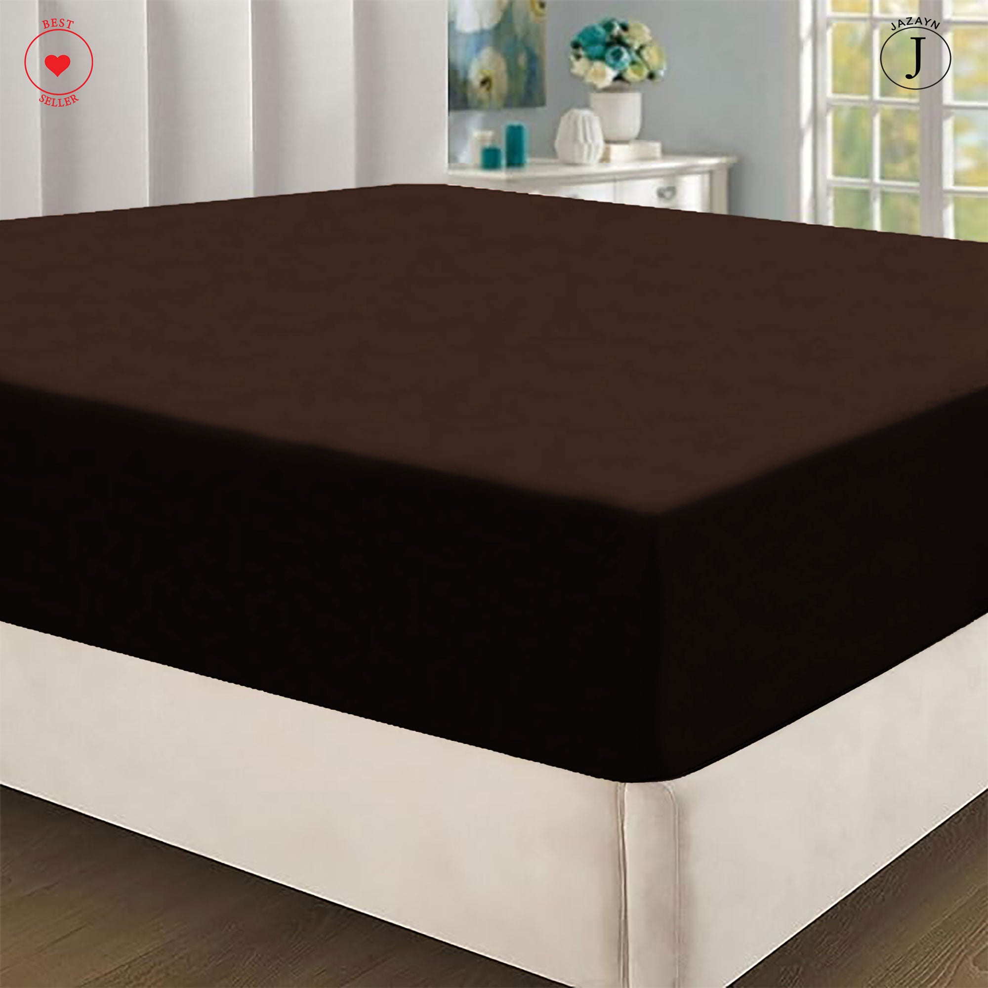 Brown Waterproof Mattress Protector Cover