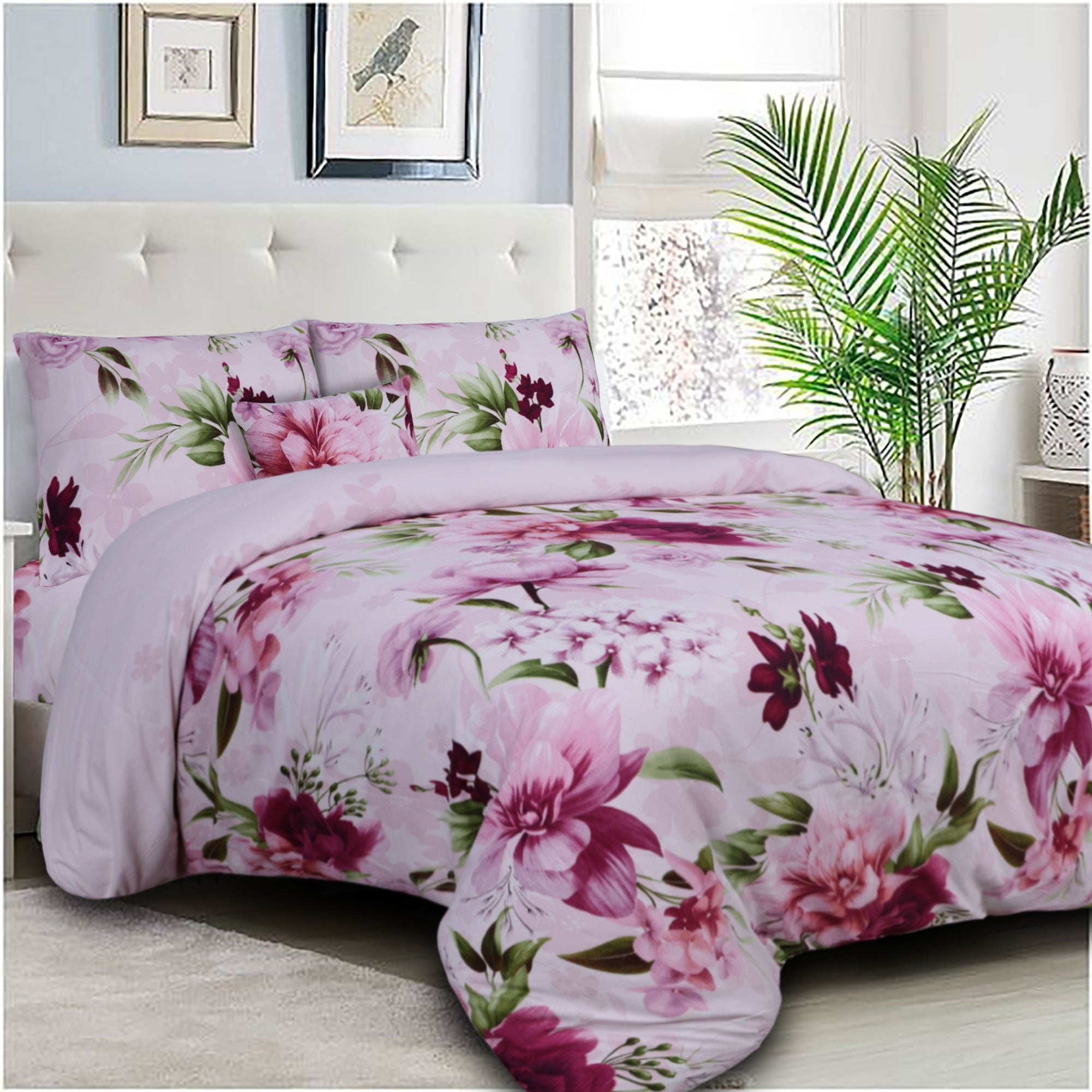 Fiona Microfiber Printed Duvet Cover Set