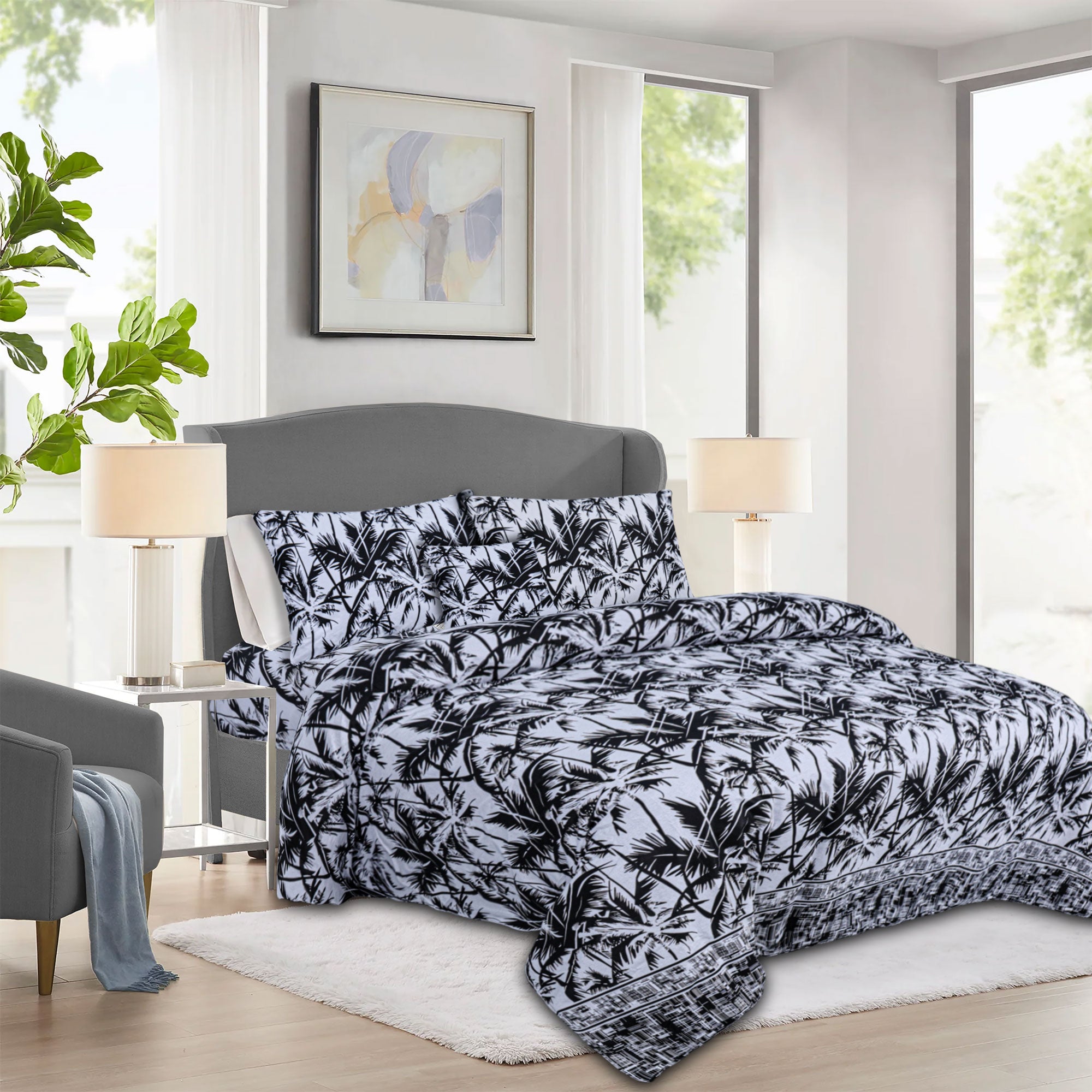 Night tulip 100% Cotton Printed Duvet Cover Set