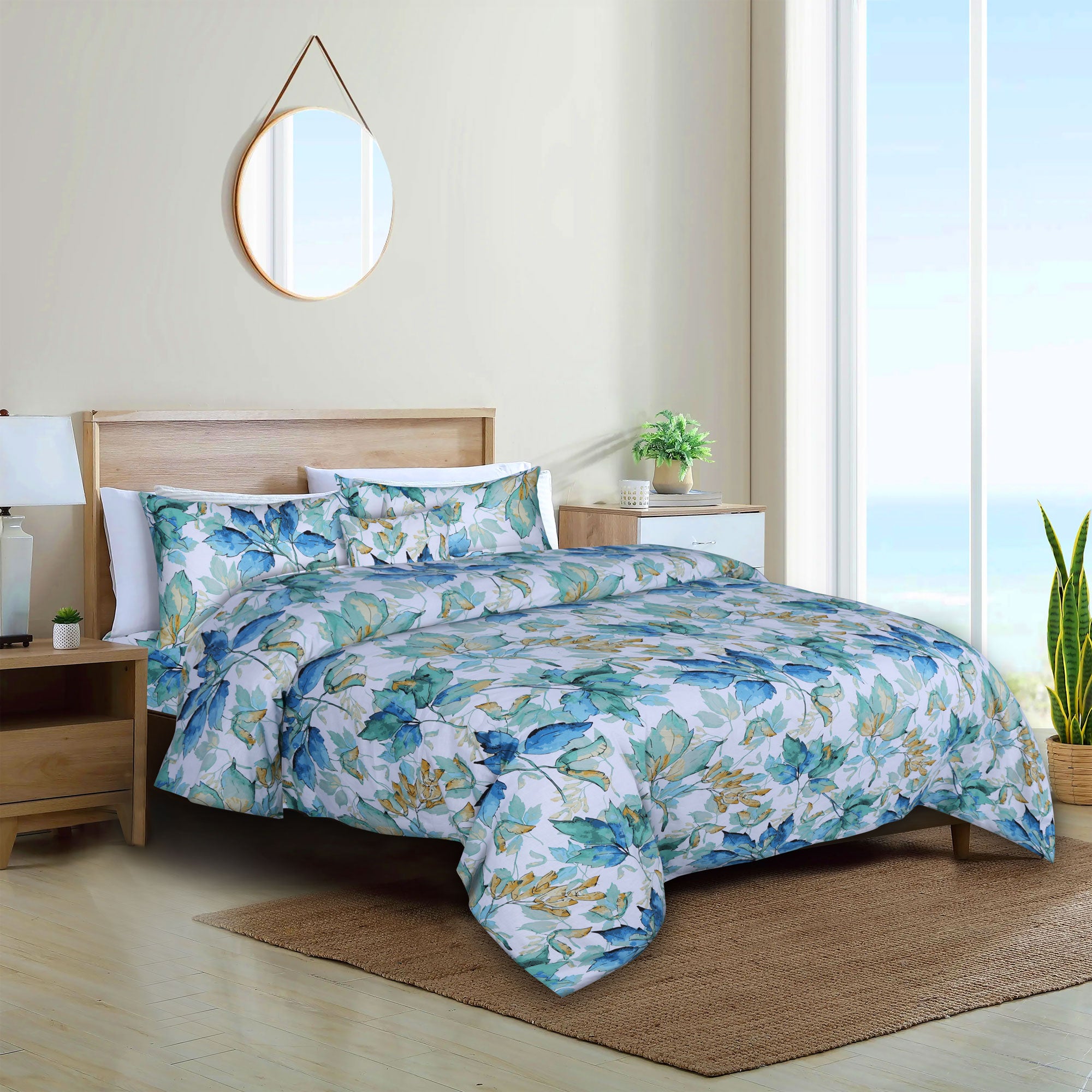 Coastal vibes  Cotton Printed Duvet Cover Set