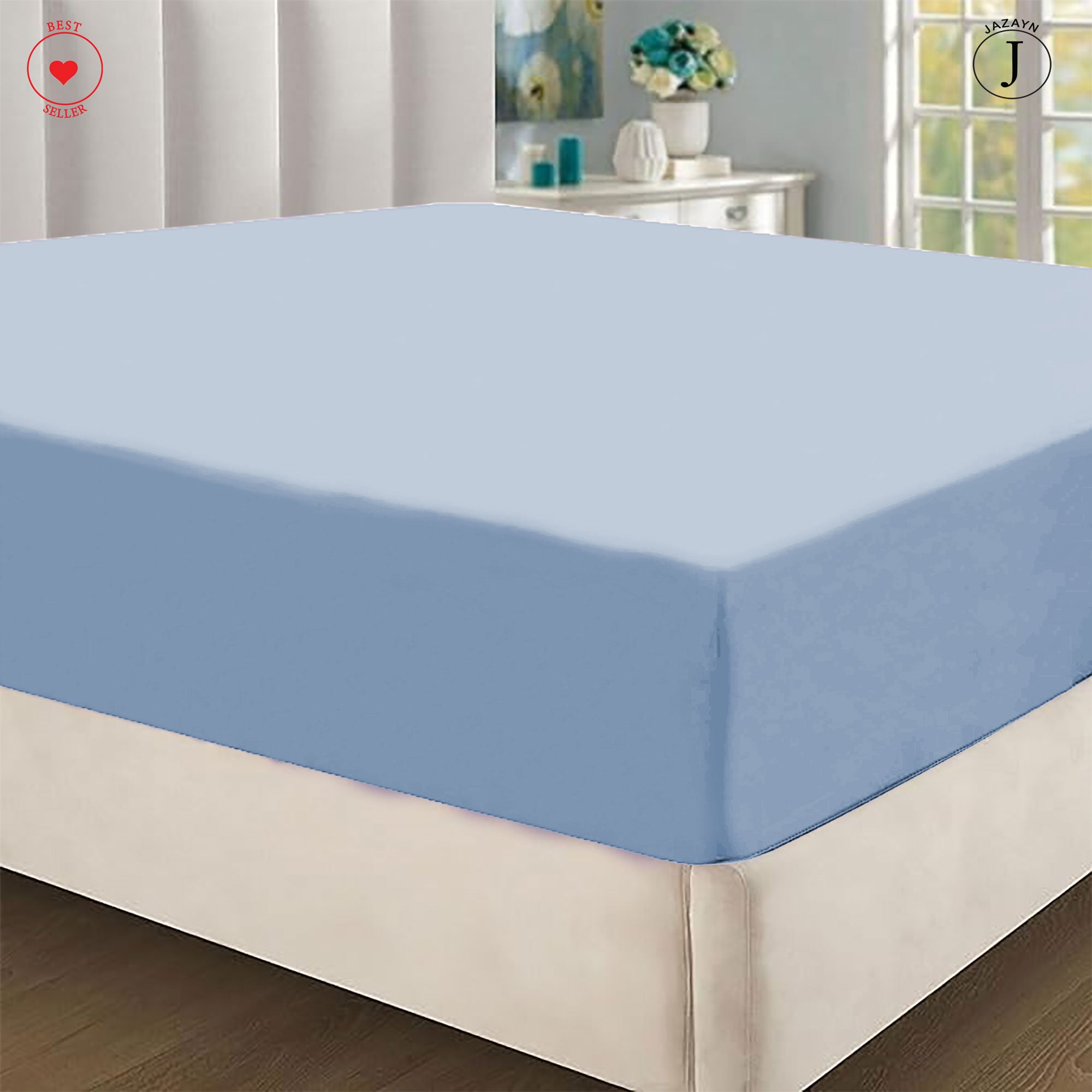 Sky Blue Waterproof Mattress Protector Cover