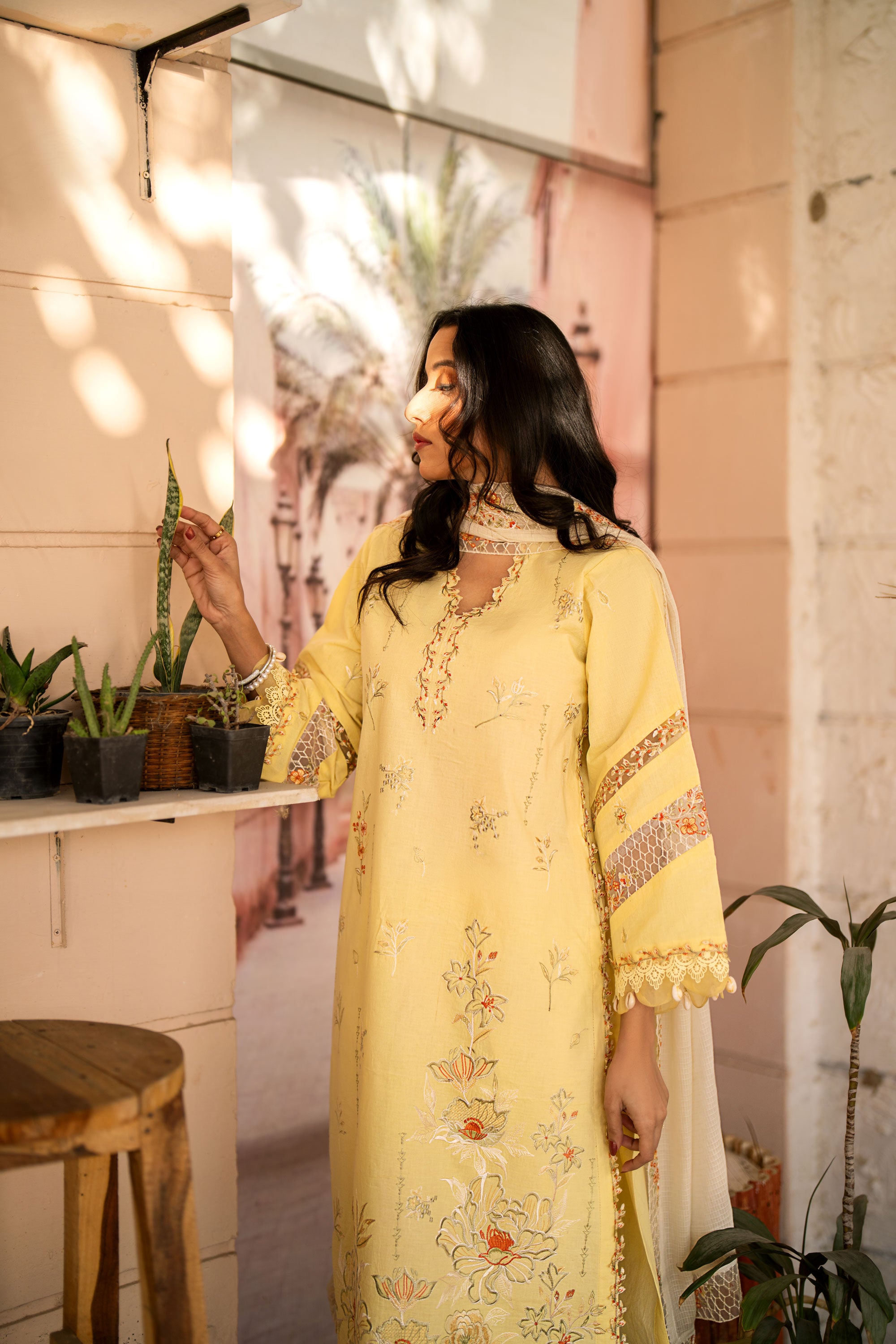 Lemon Delight 3 Piece Embroidered Lawn Stitched Suit. Order now