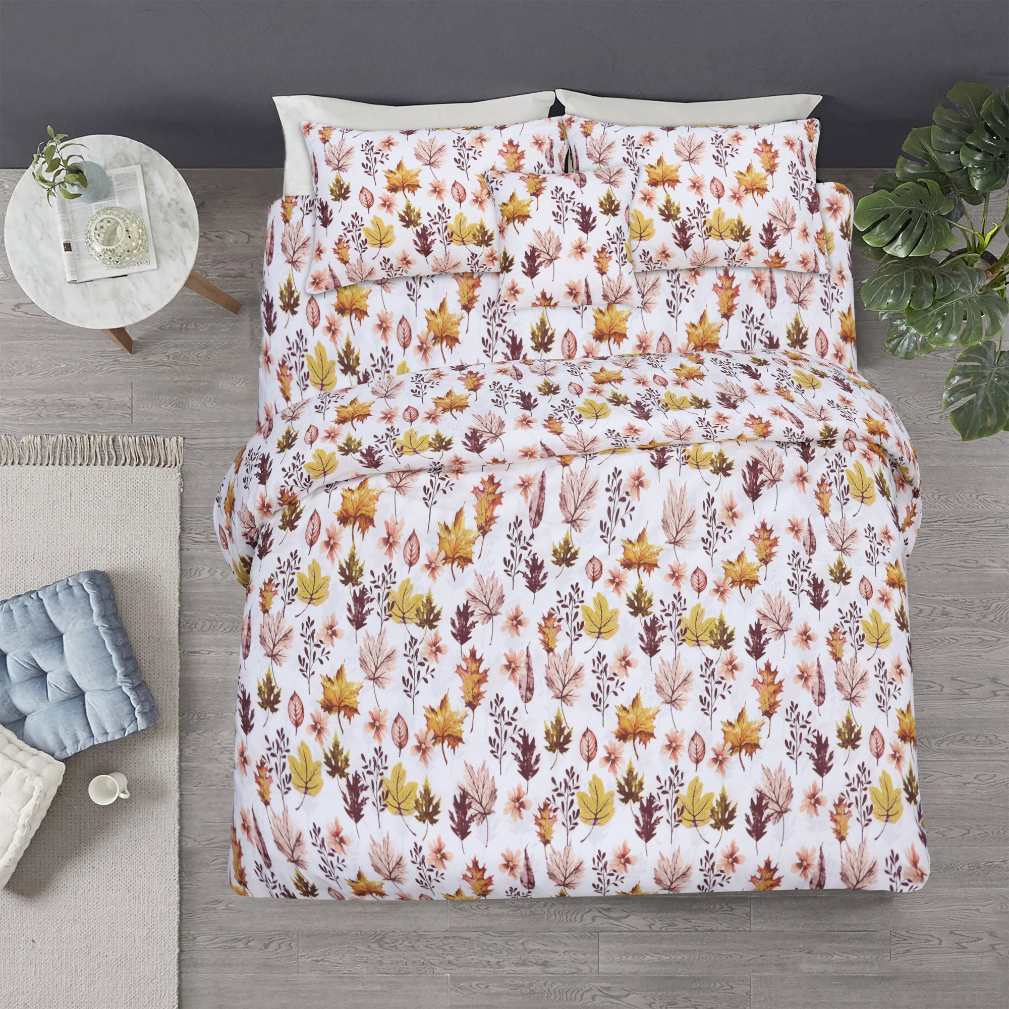 Meadow Microfiber Printed Duvet Cover Set