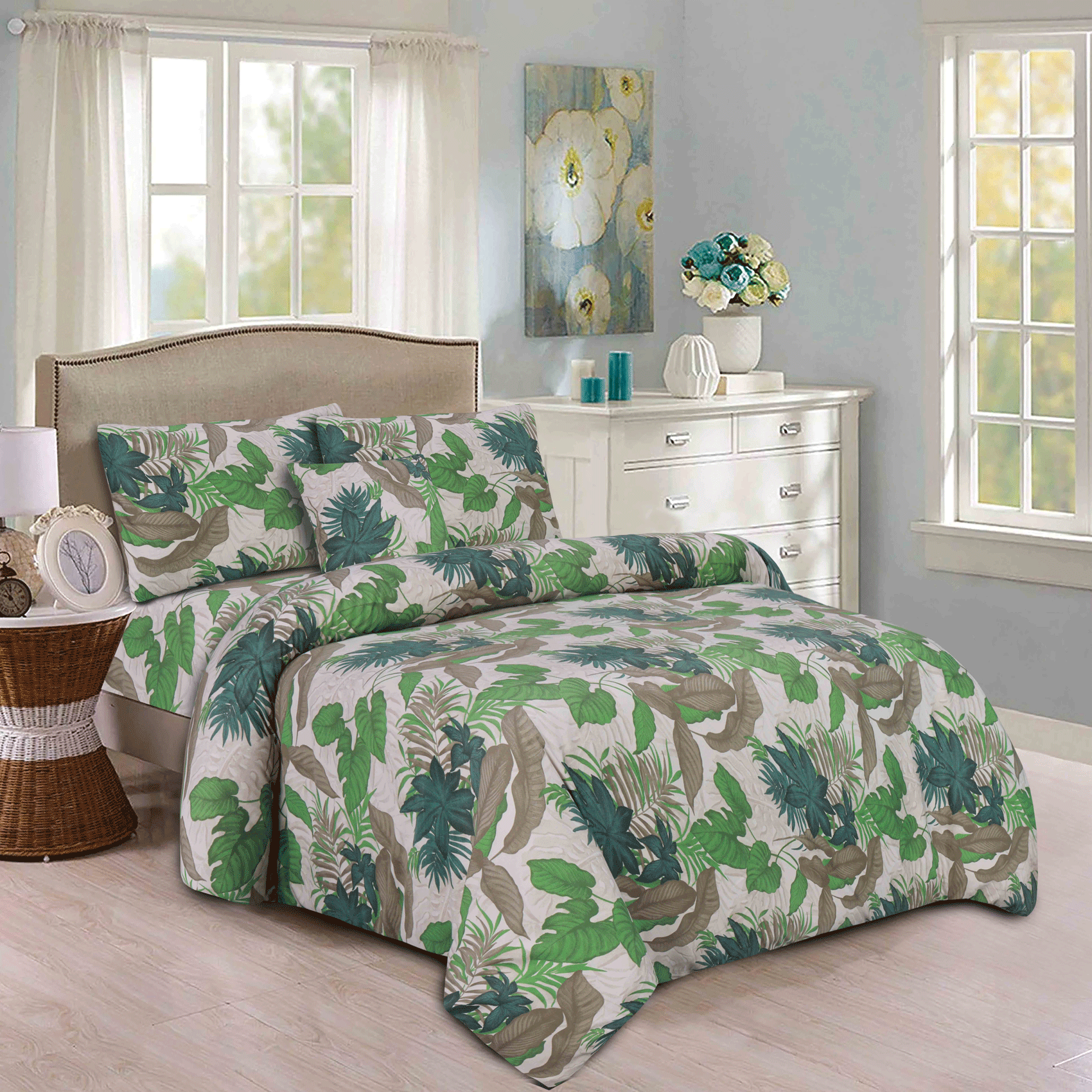 Willow Microfiber 5Pcs Complete Bedding Set