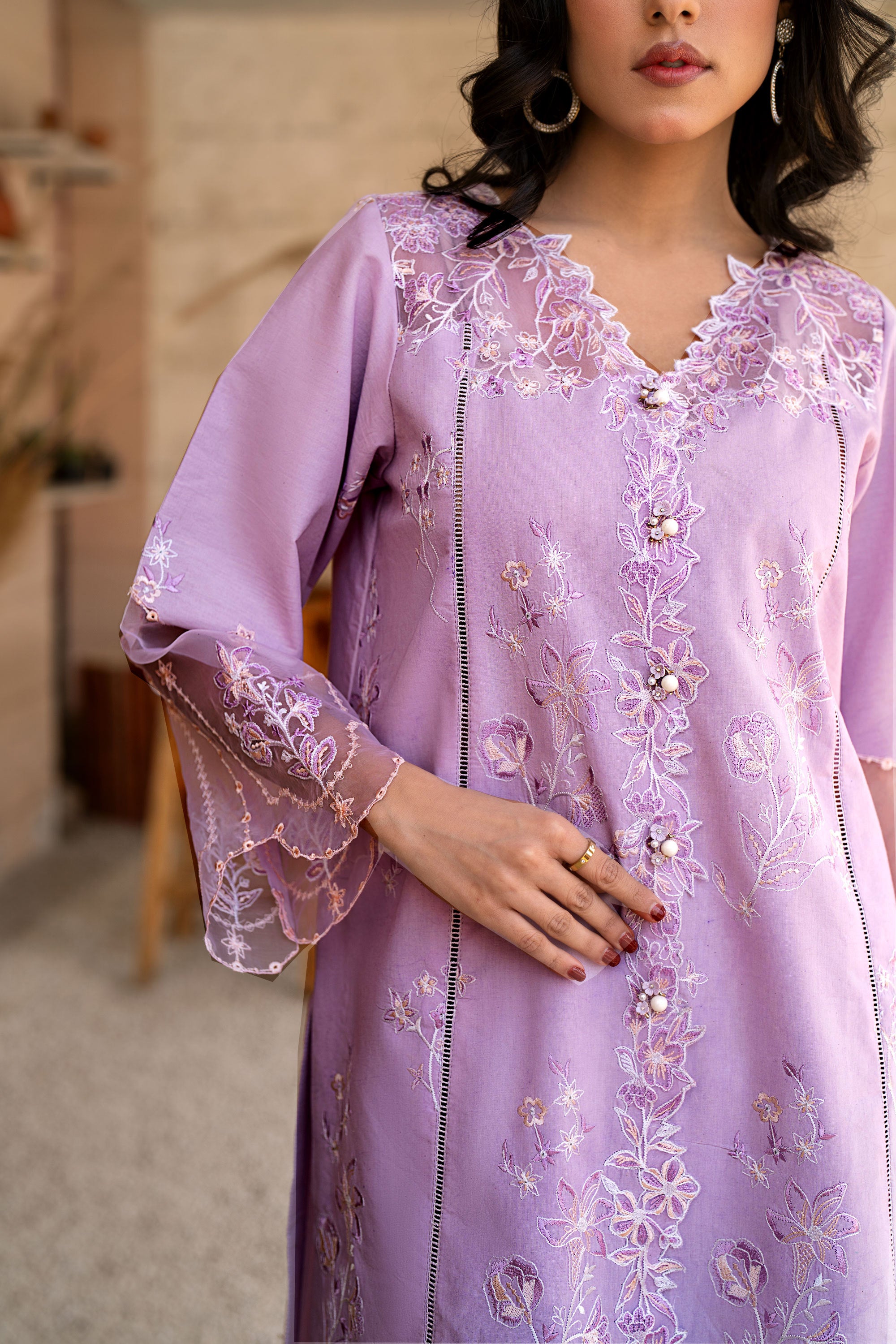 Lavender Essence 3 Piece Embroidered Lawn Unstitched Suit