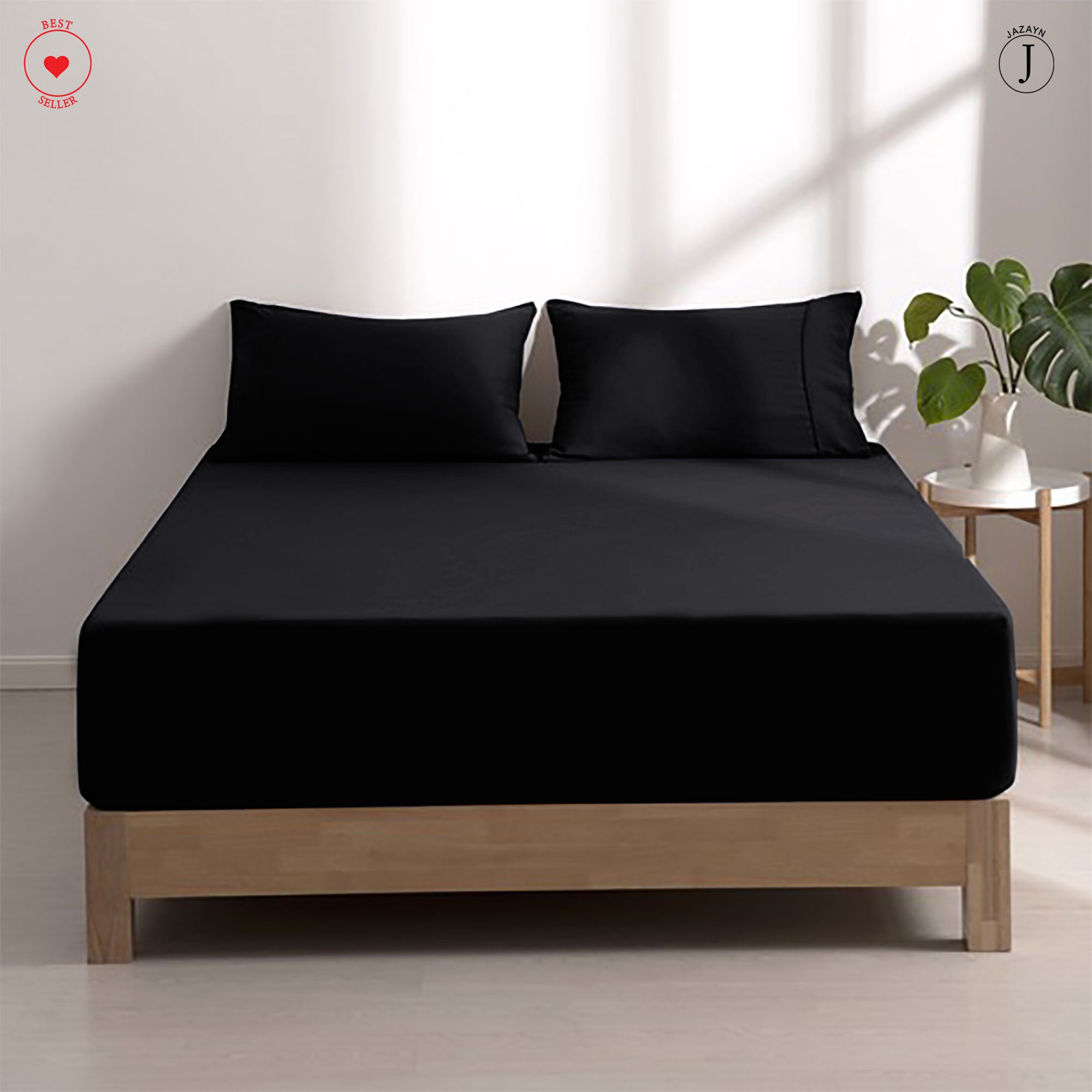 Black Waterproof Mattress Protector Cover