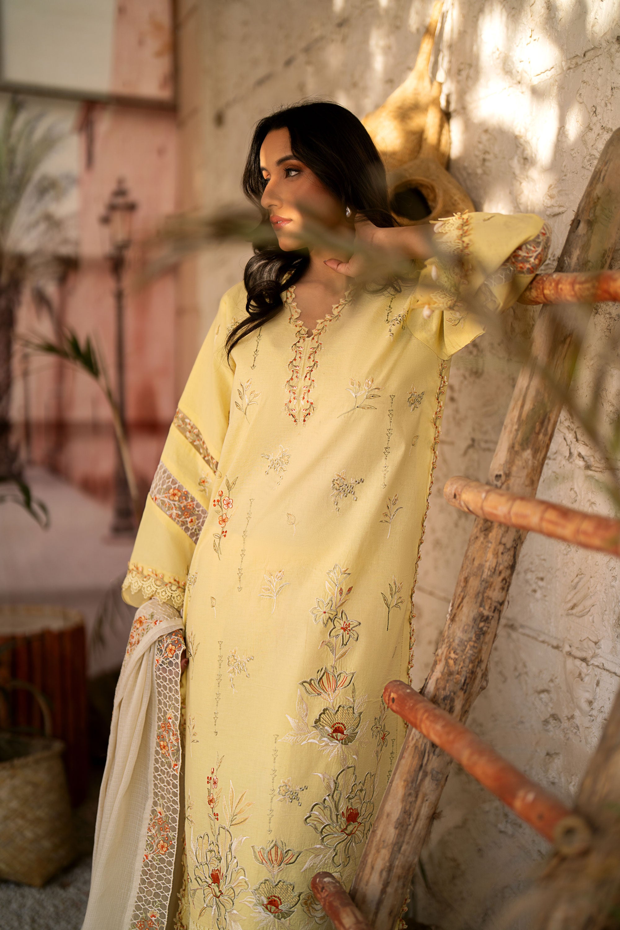 Lemon Delight 3 Piece Embroidered Lawn Stitched Suit. Order now