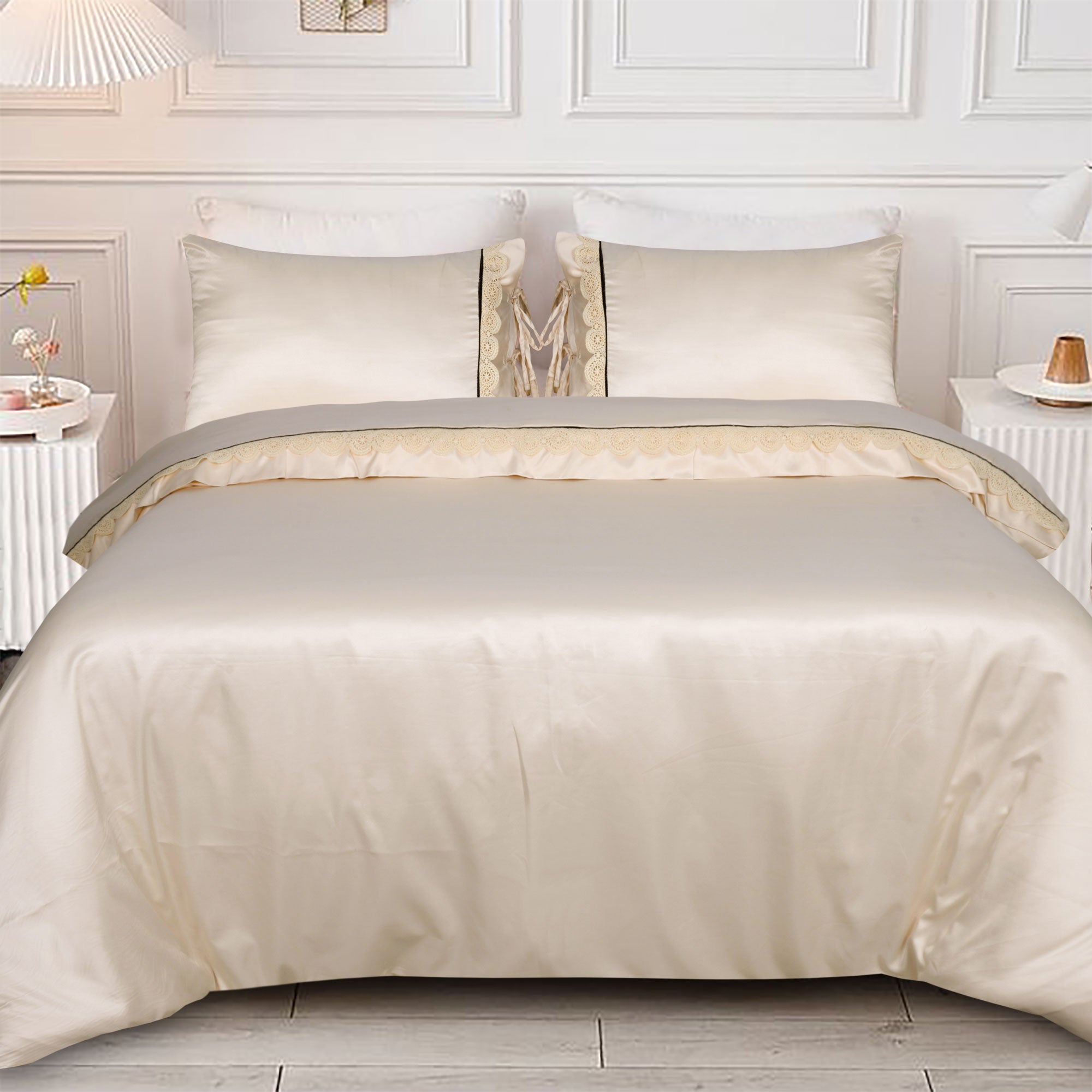 Luxury Winter Charm Satin Complete Bedding Set