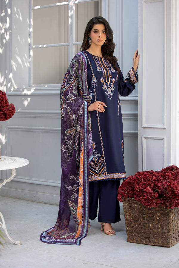 Bambi 3 Piece Embroidered Lawn Suit