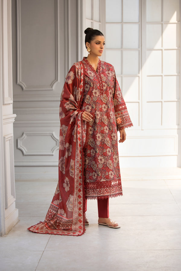 Rose 3 Piece Lawn Printed Suit