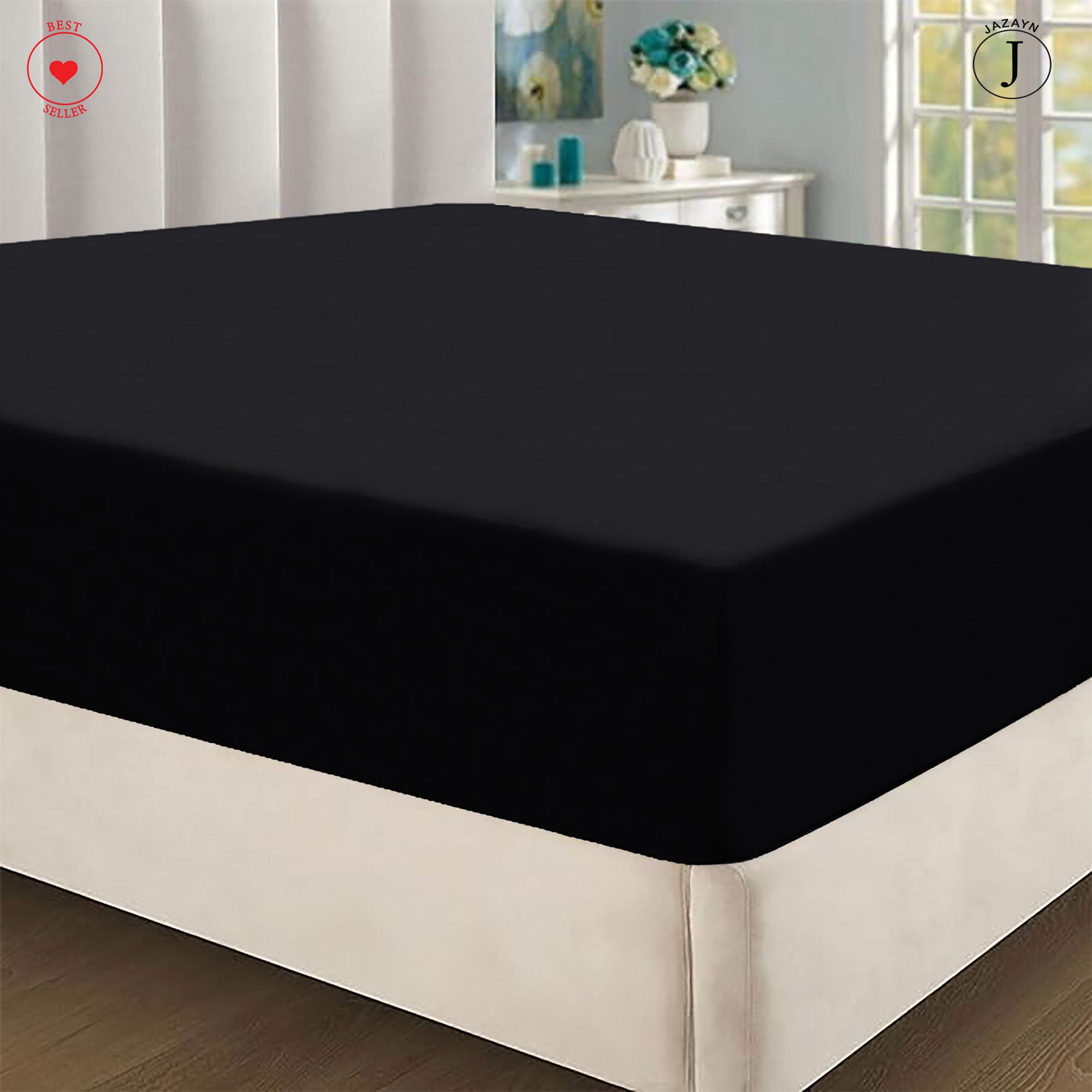 Black Waterproof Mattress Protector Cover