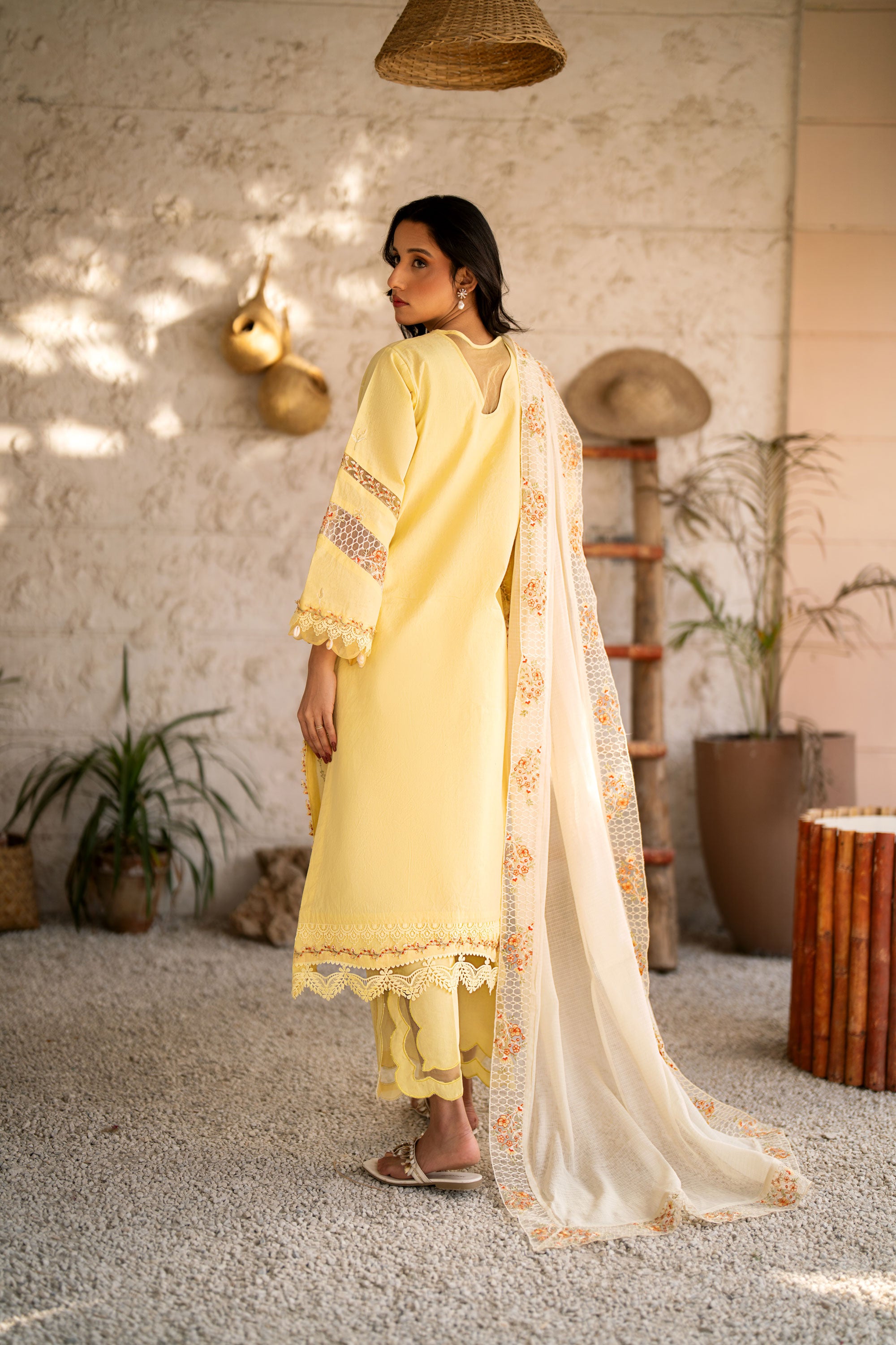 Lemon Delight 3 Piece Embroidered Lawn Unstitched Suit