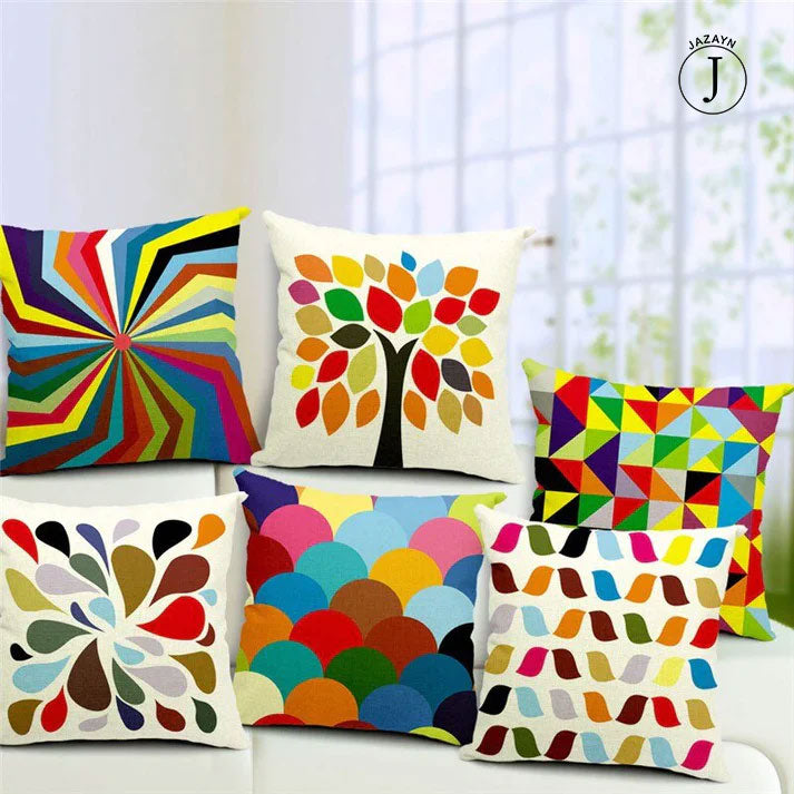 Colorful Geometry Cushion covers (Pack of 6)