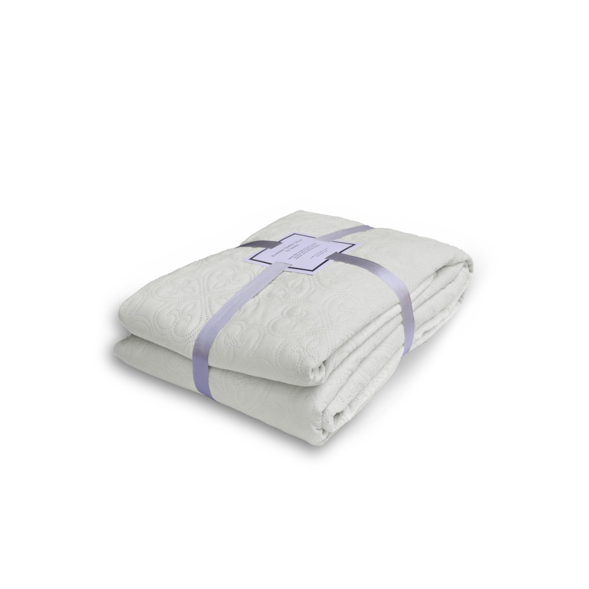 Luxury White Velvet Bedspread