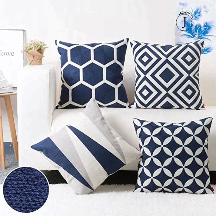 BAIBU PATTERN CUSHION COVERS (PACK OF 4)