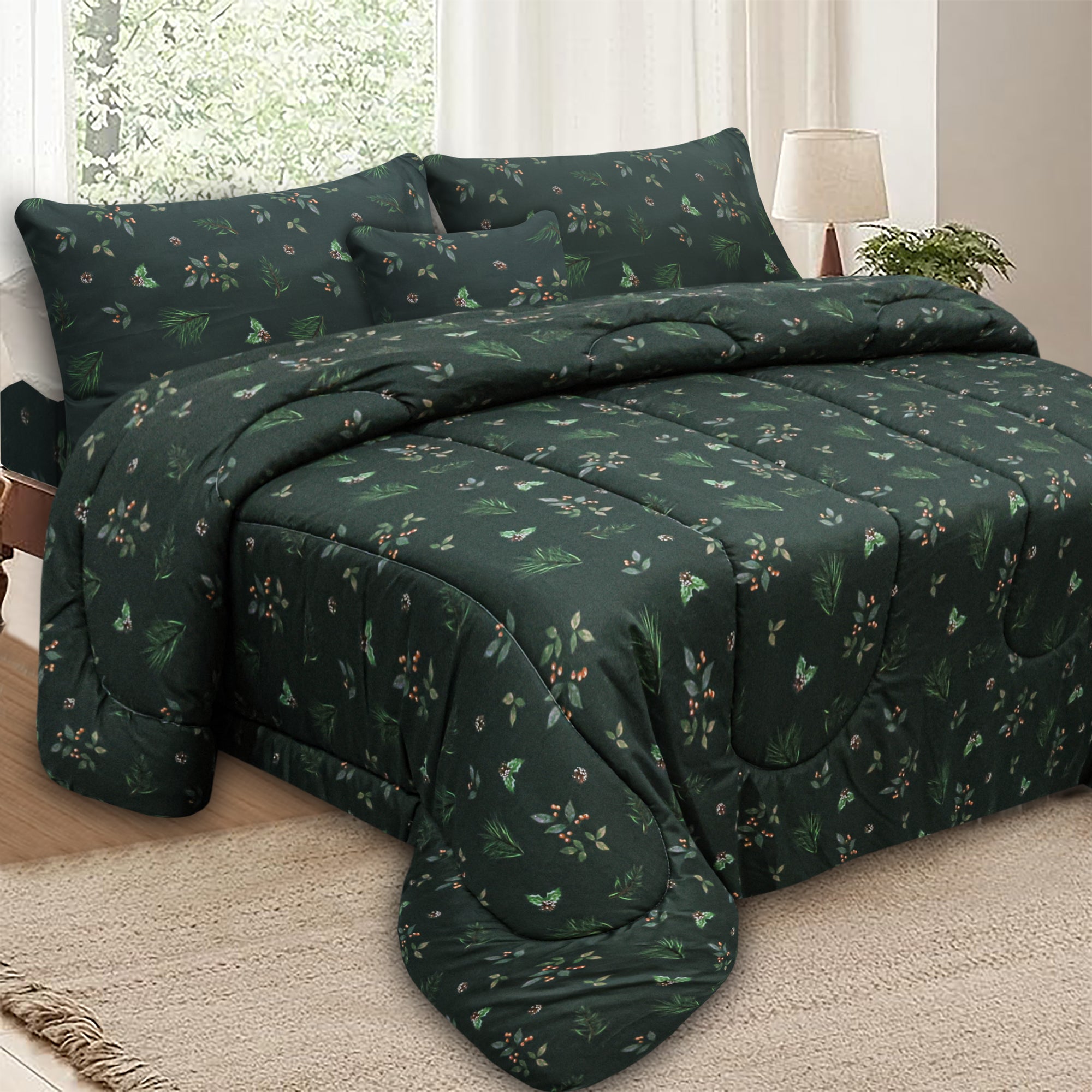 Emberald green 3 Piece Comforter Set