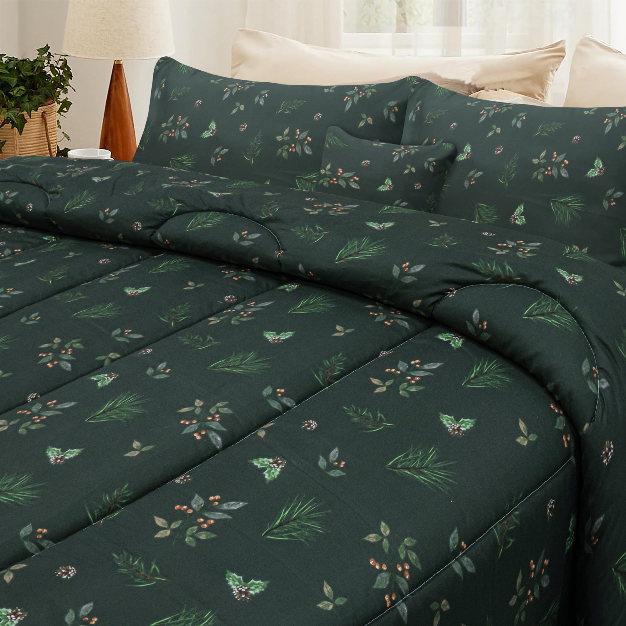 Emberald green 3 Piece Comforter Set