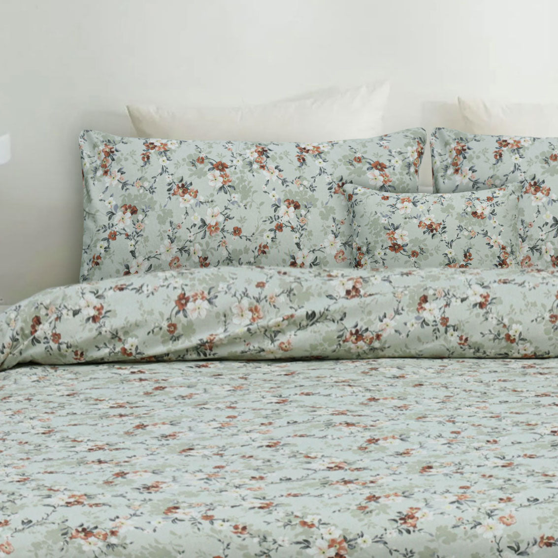 Ambesonne Floral Cotton Printed Duvet Cover Set