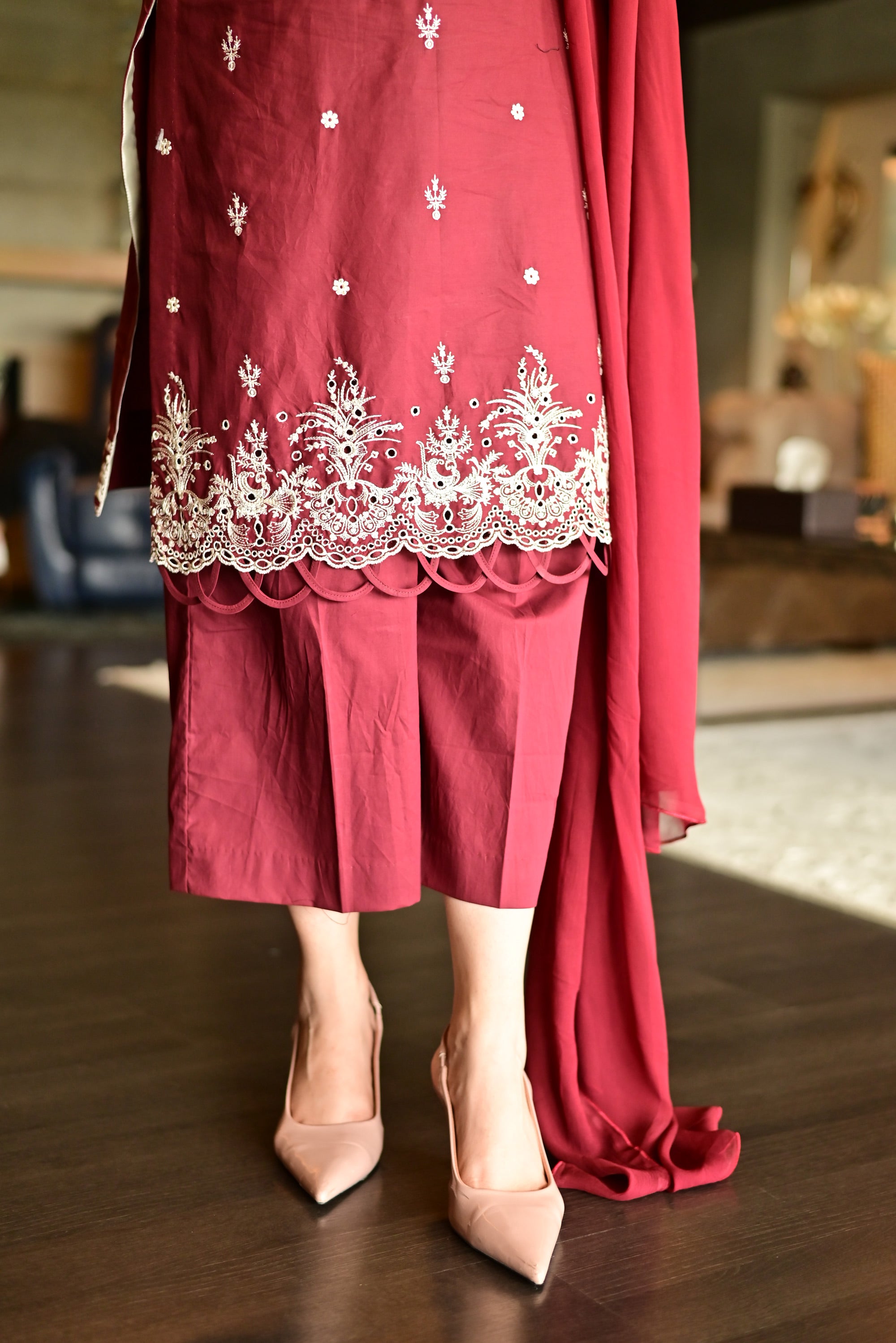 Cherry Lawn Embroidered Set (Musarat)