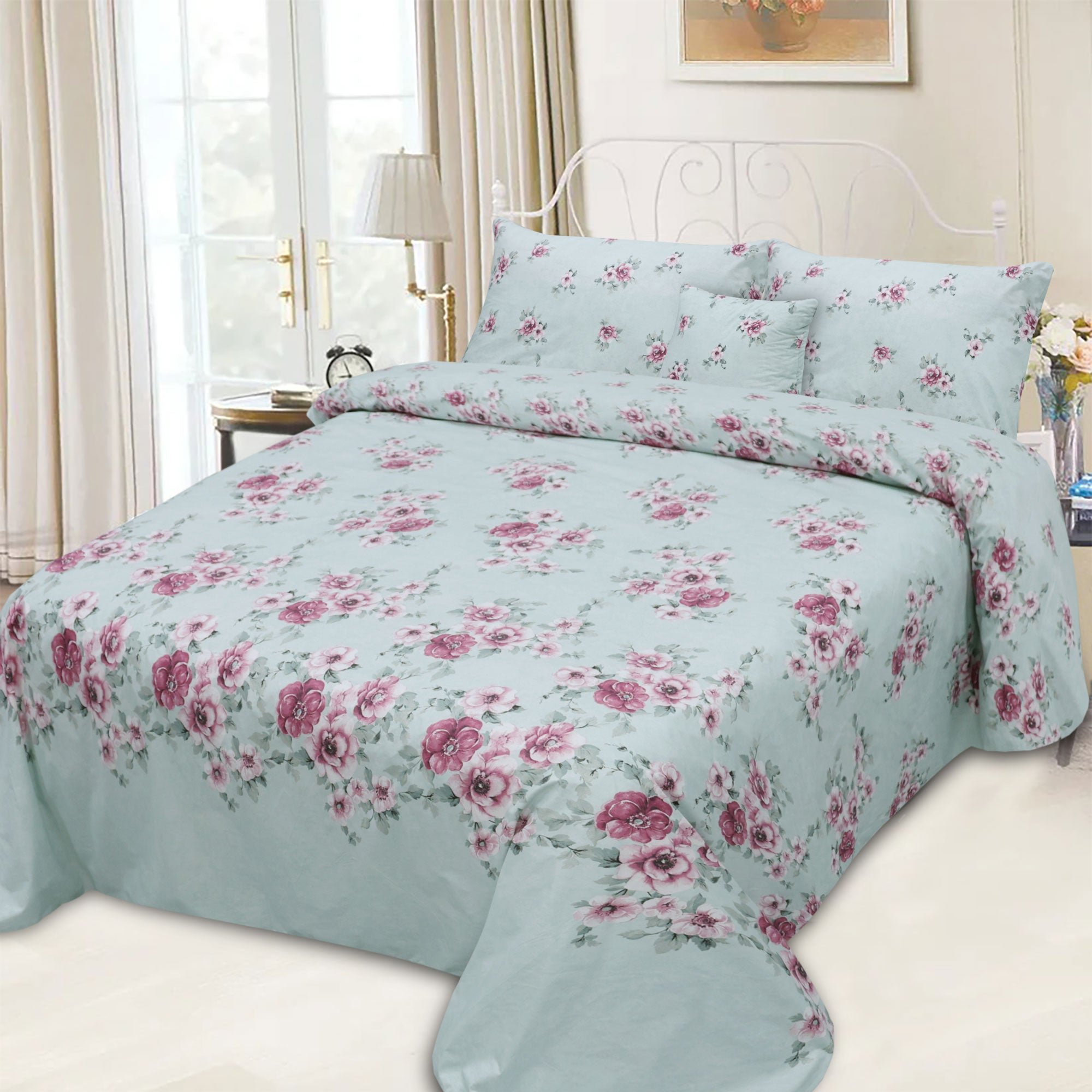 Fadfay Floral Cotton Printed Duvet Cover Set