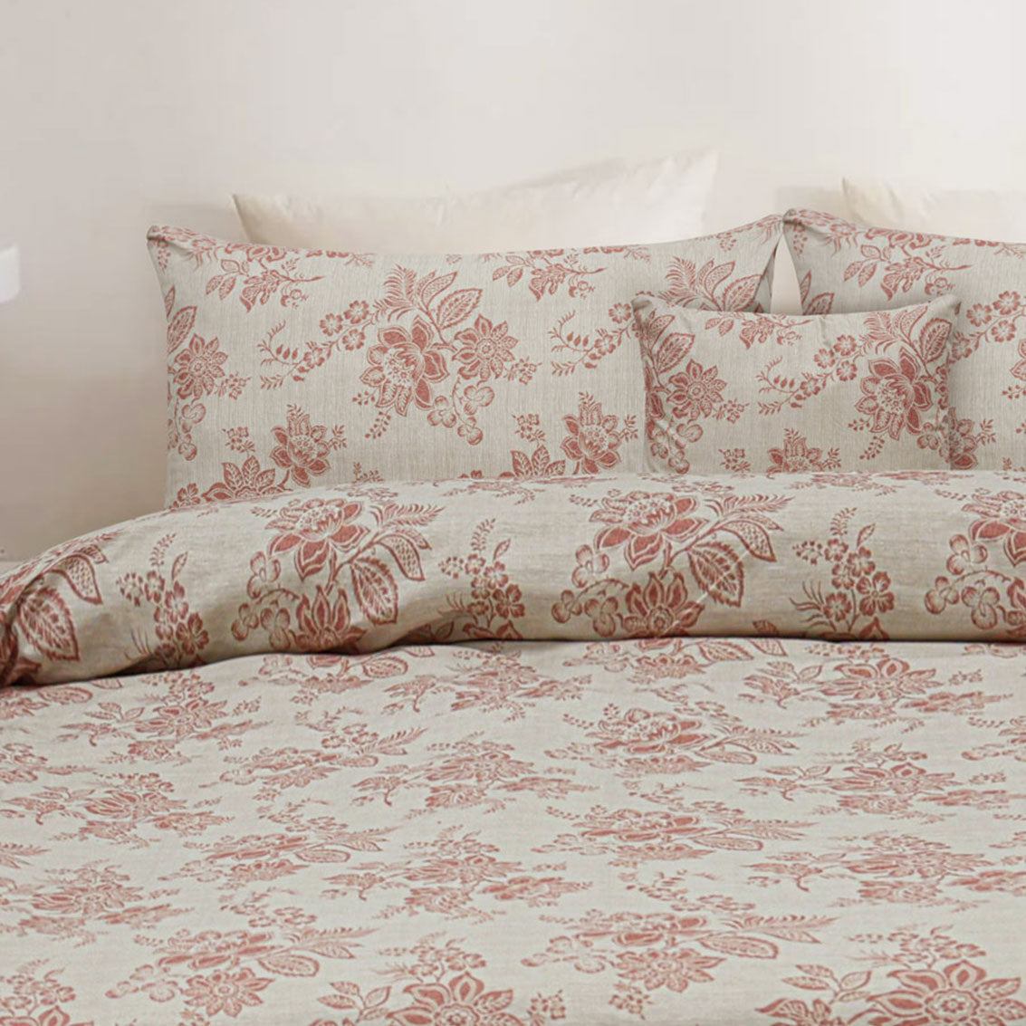 Glam Rose Cotton 5Pcs Complete Bedding Set