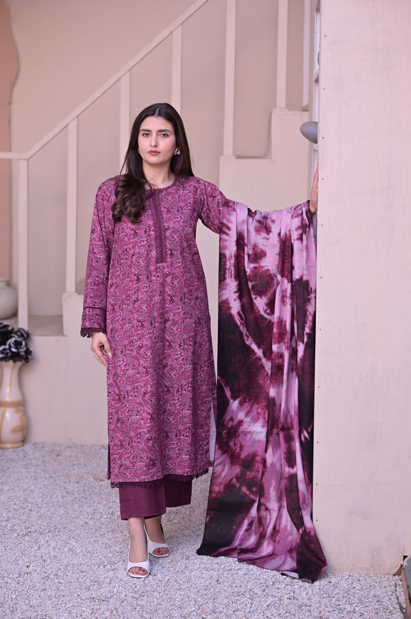 Rasp berry 3 Pcs Digital Printed Suit