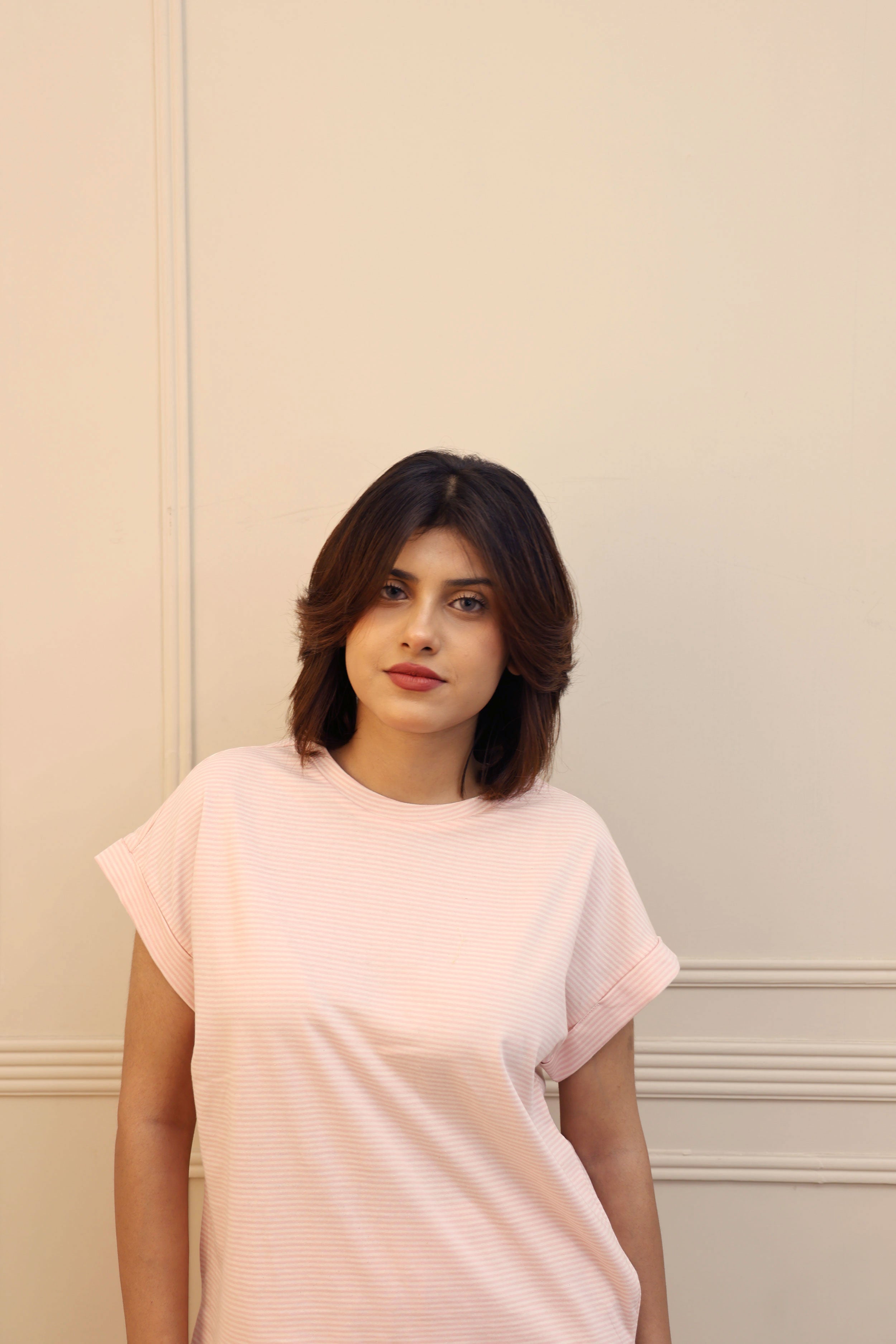 Sleepwear Baby Pink Plain Dyed PJ SET