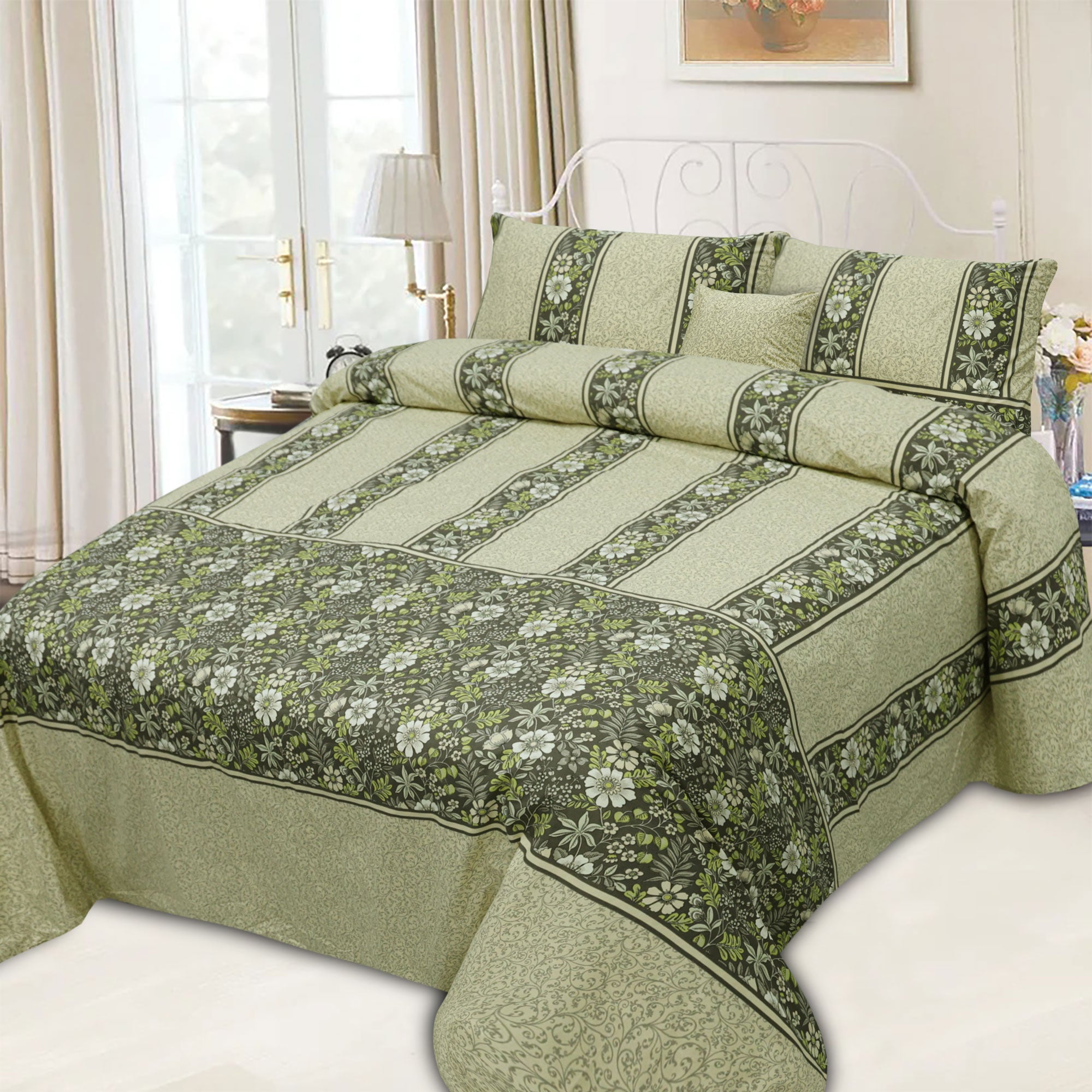 Petaline Cotton Printed Duvet Cover Set