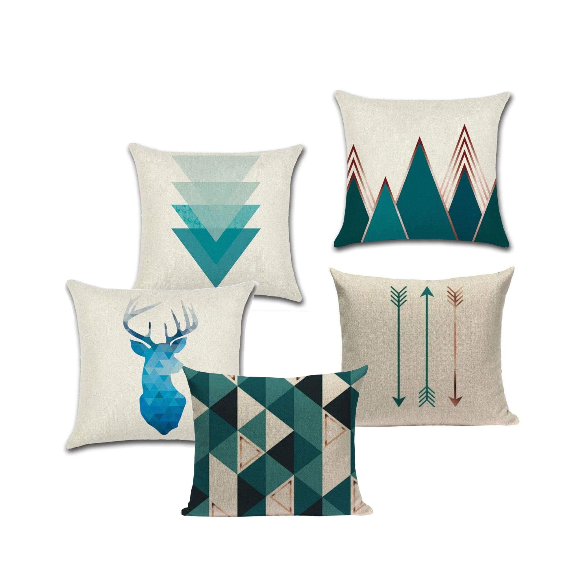 Dark Teal Cushion Covers (Pack of 5)