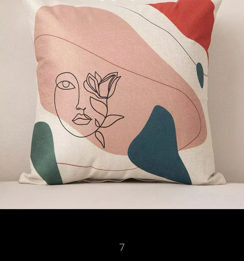 Abstract Face Cushion Covers (Pack of 5)