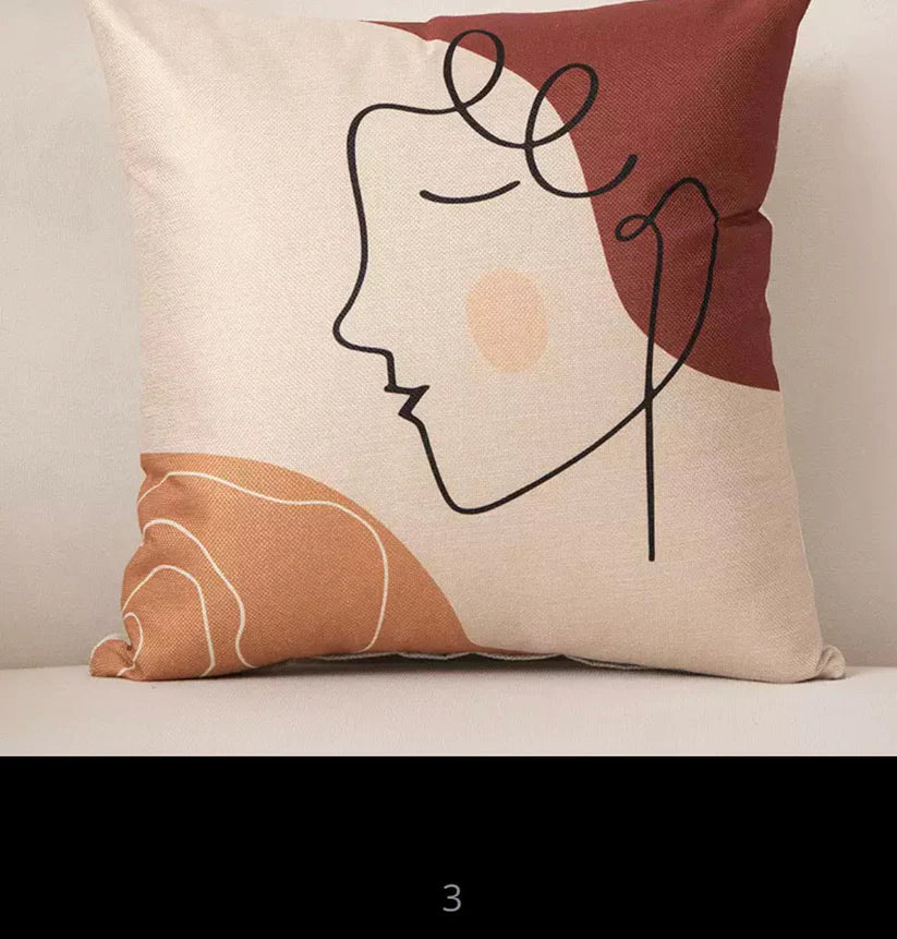 Abstract Face Cushion Covers (Pack of 5)