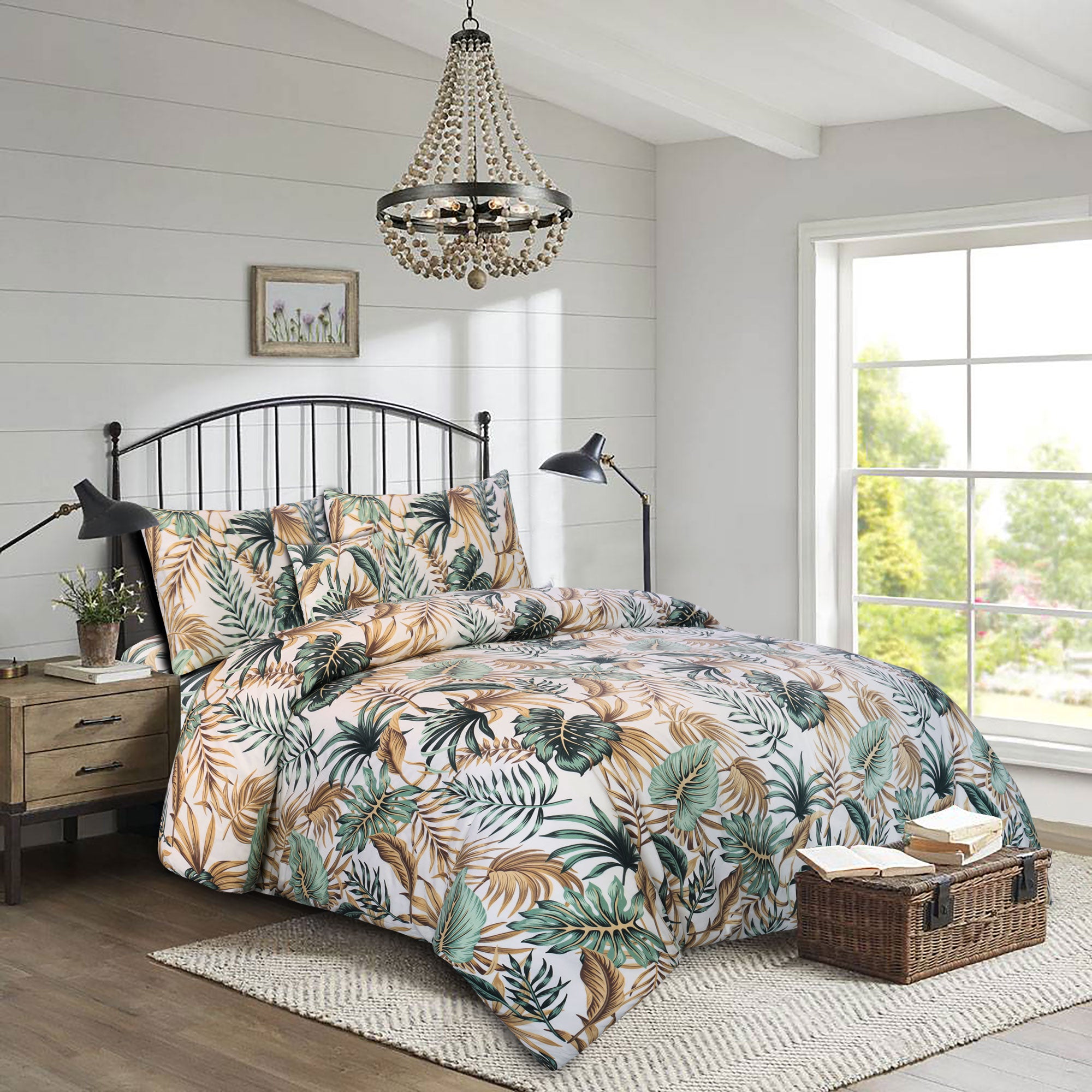 Bonaire tropical Microfiber Printed Duvet Cover set