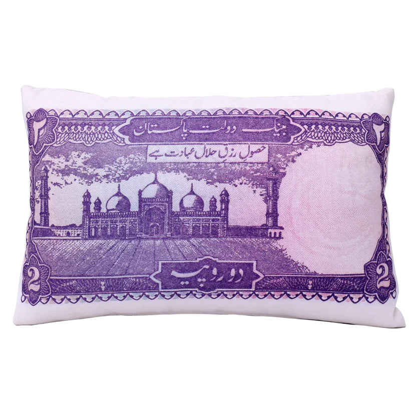 Two Rupee Cushion Cover 12x18 inches