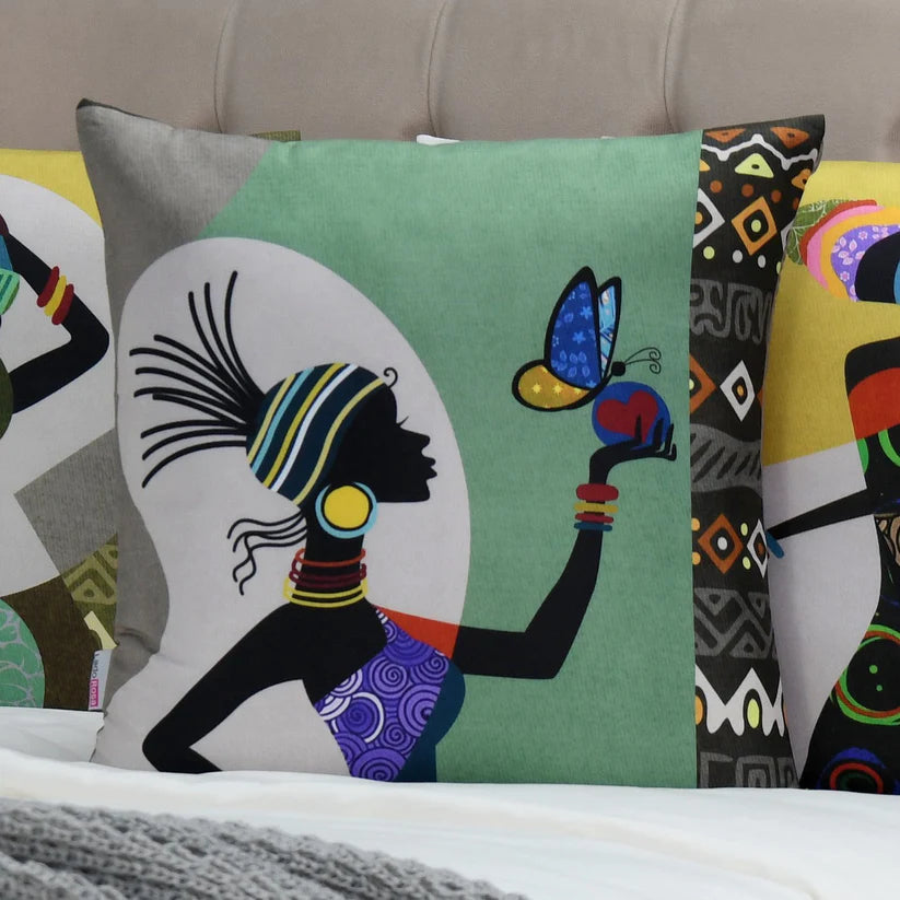 Retro Africa Cushion Covers (Pack of 4)