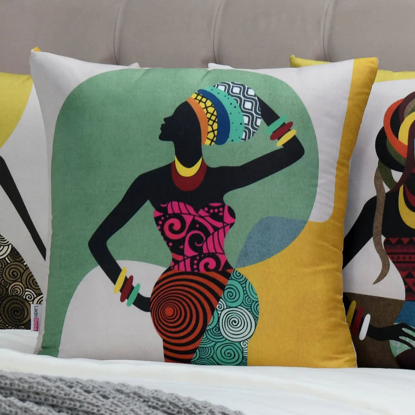 Retro Africa Cushion Covers (Pack of 4)