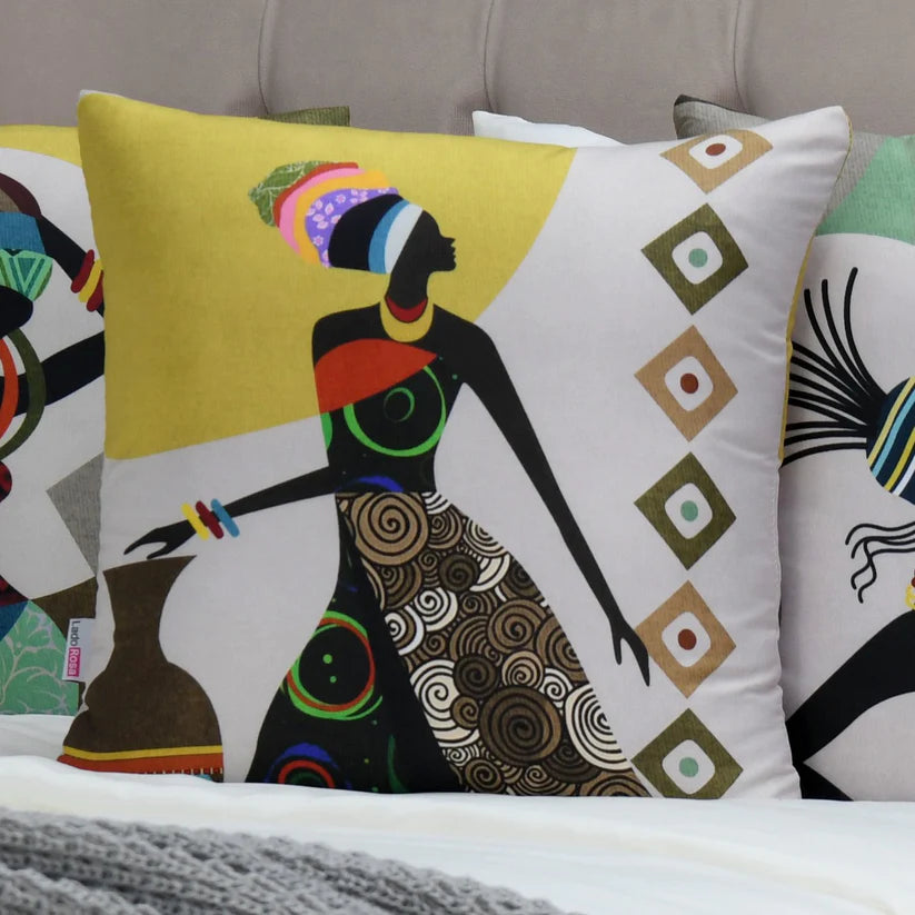 Retro Africa Cushion Covers (Pack of 4)