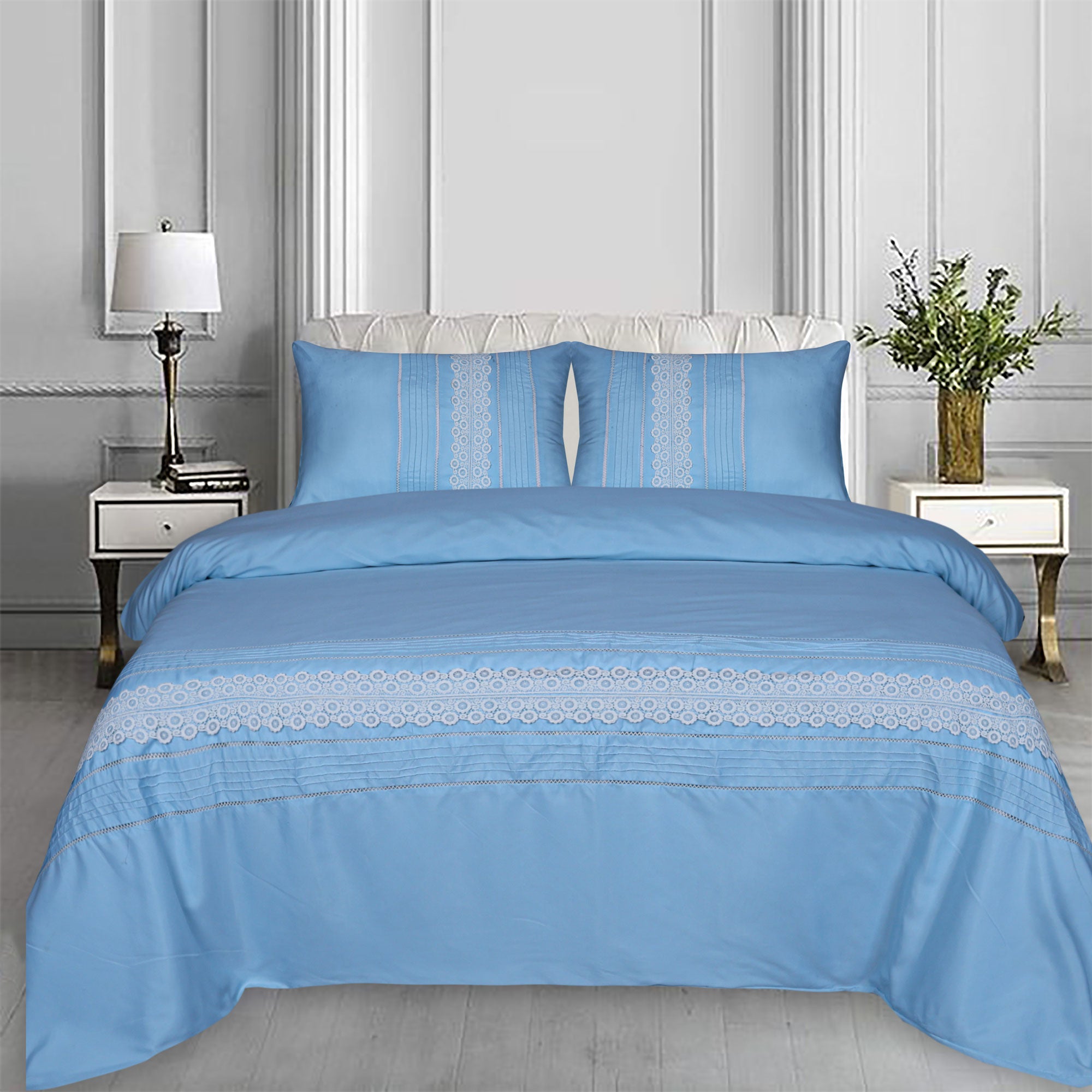 Luxury Crystal Ice Microfiber Complete Bedding Set