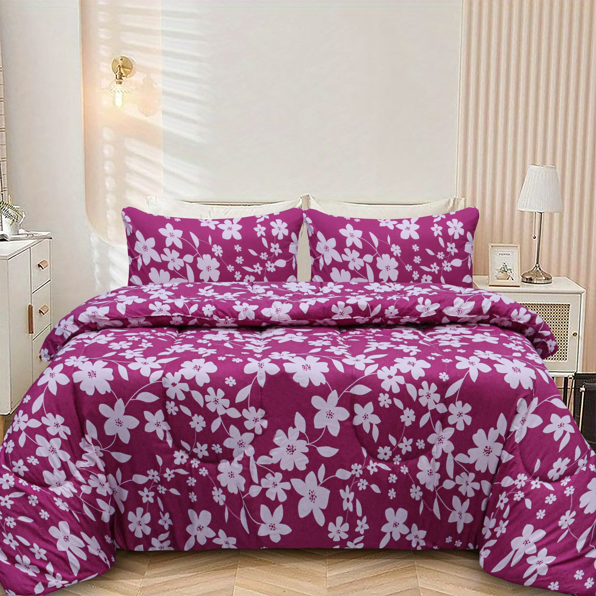 Abosbeet floral 3 Piece Comforter Set