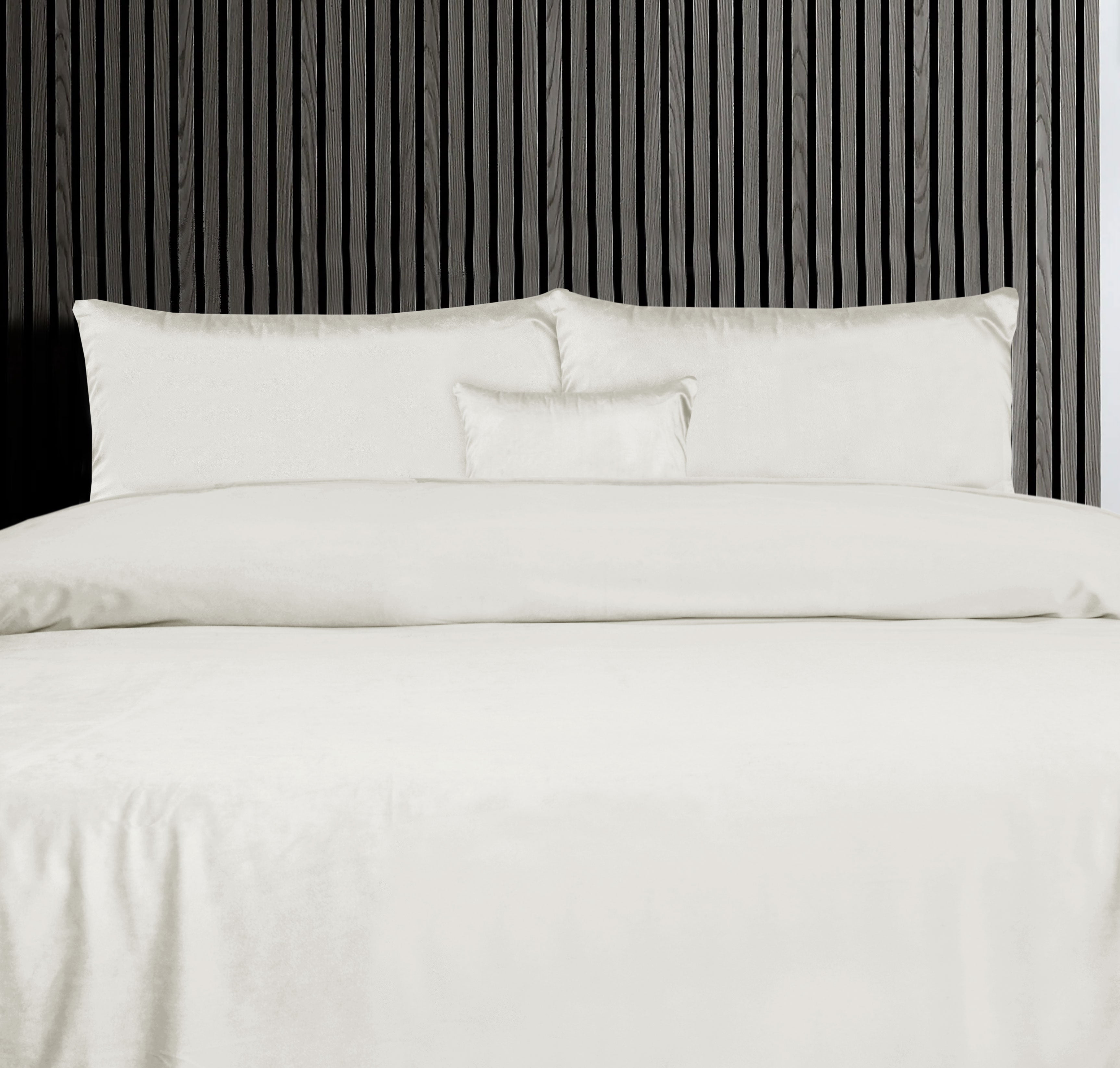 Luxury White  Velvet Flat Sheet Bedding Set