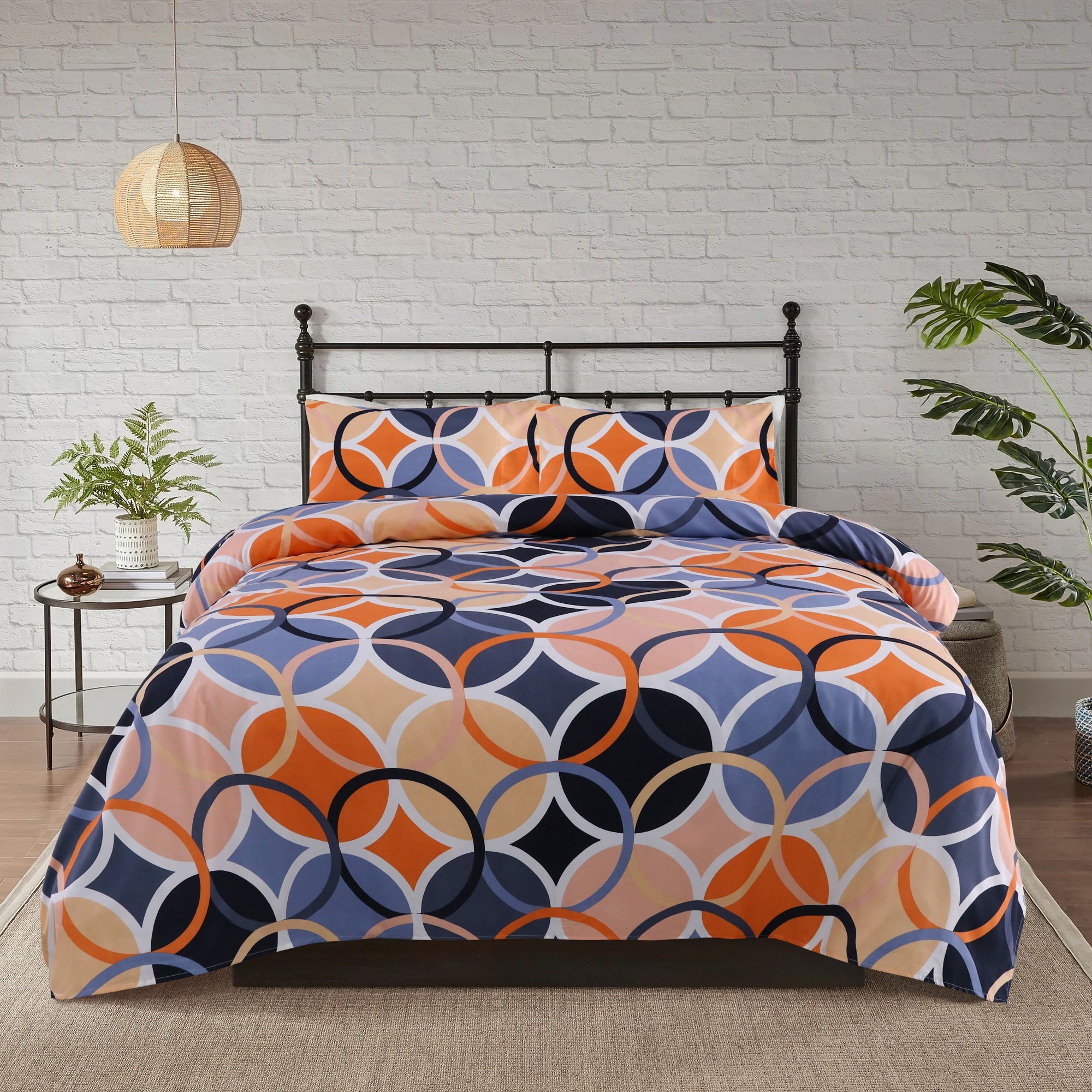 Spiro Microfiber Printed Duvet Cover Set