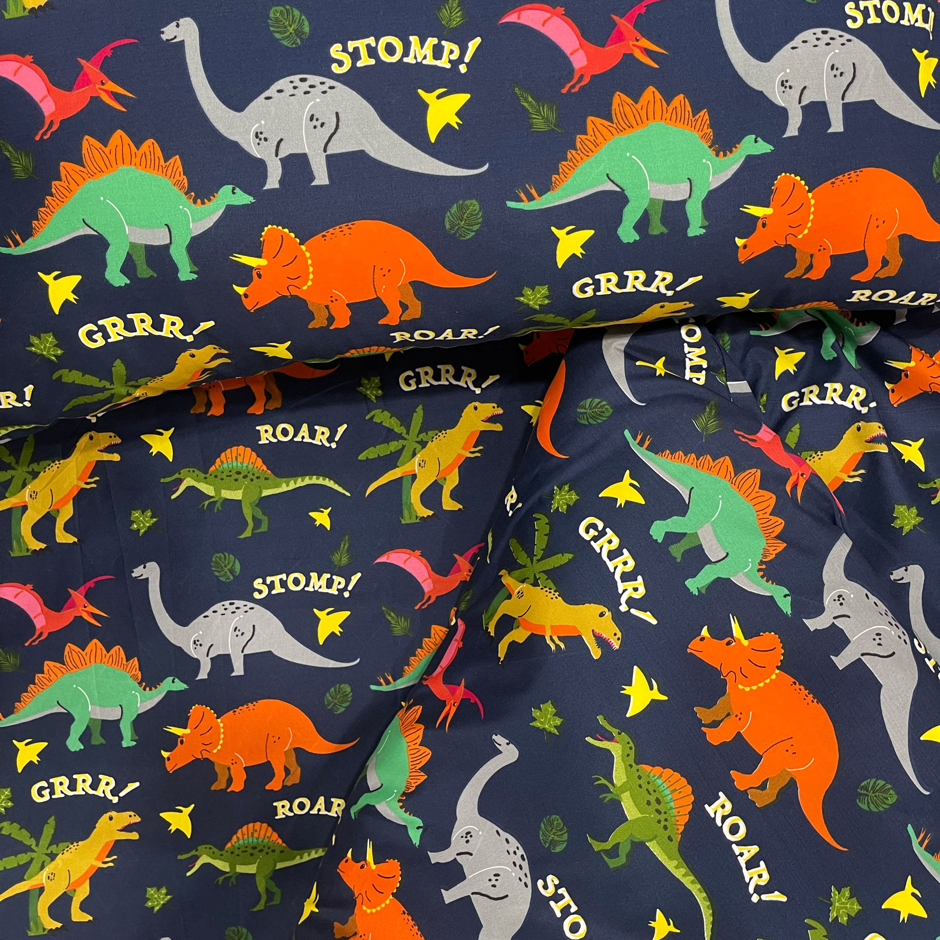 Dinosaur Planet Super soft 100% Microfiber Fabric Kids bedding set Include 1 Duvet cover, 1 Flat sheet, 1 Pillow Case